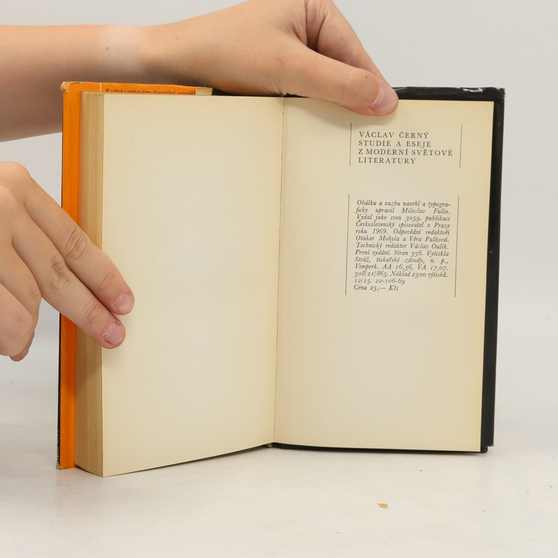 Václav Černý Studie a eseje z moderní světové literatury