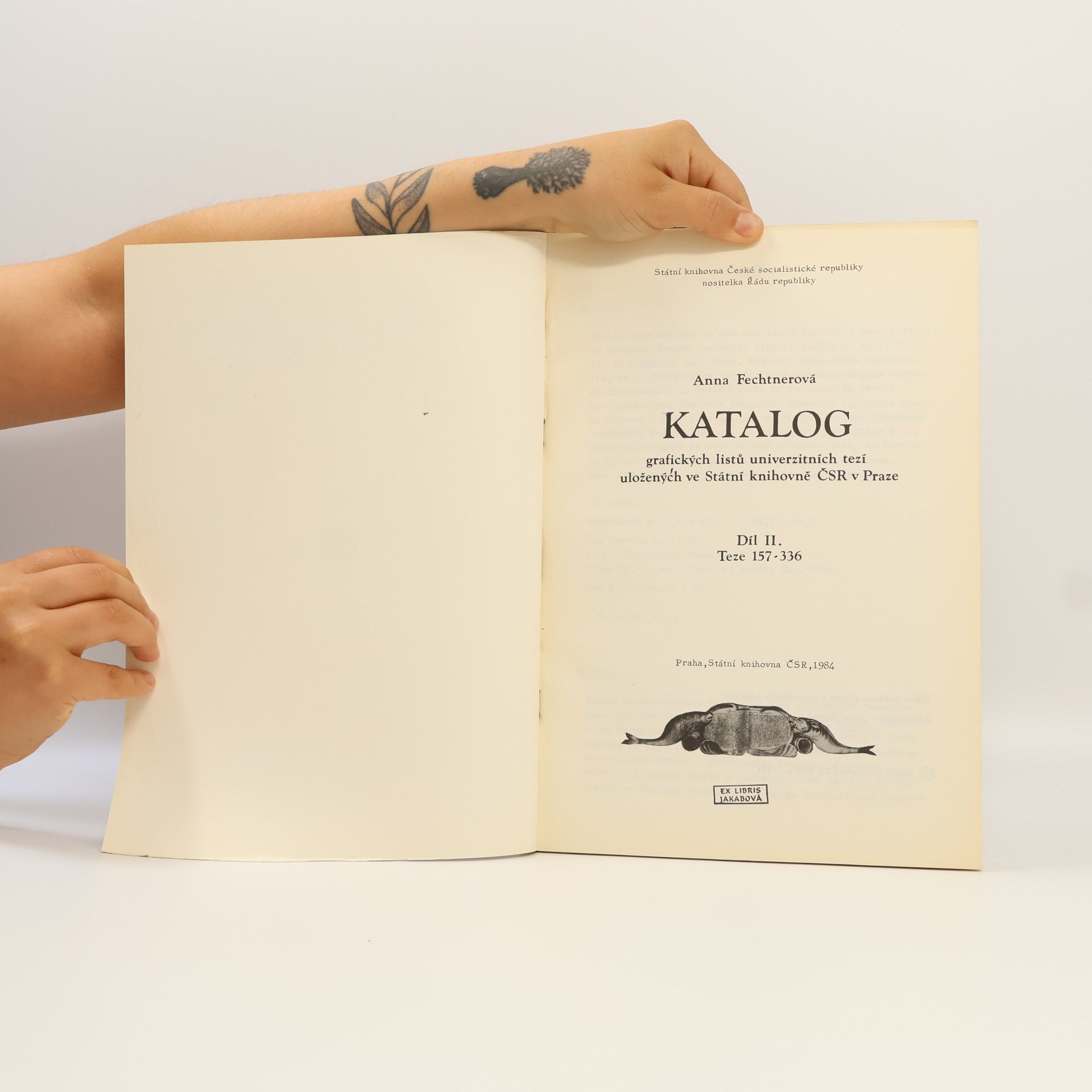 Anna Fechtnerová Katalog grafických listů univerzitních tezí uložených ve Státní knihovně ČSR v Praze. II.