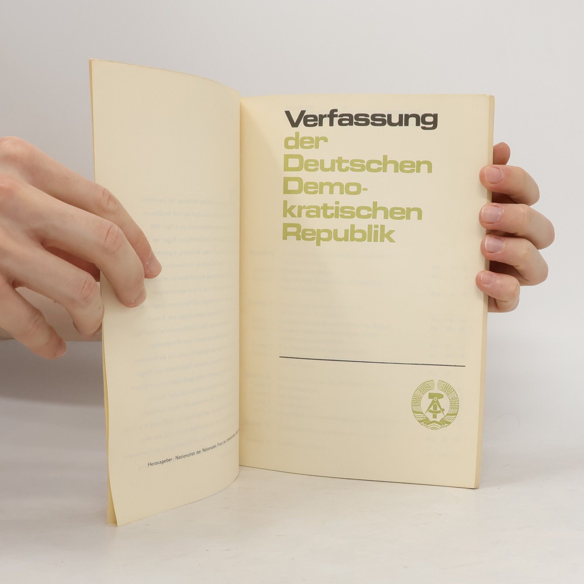 Kolektiv autorů Verfassung der Deutschen Demokratischen Republik