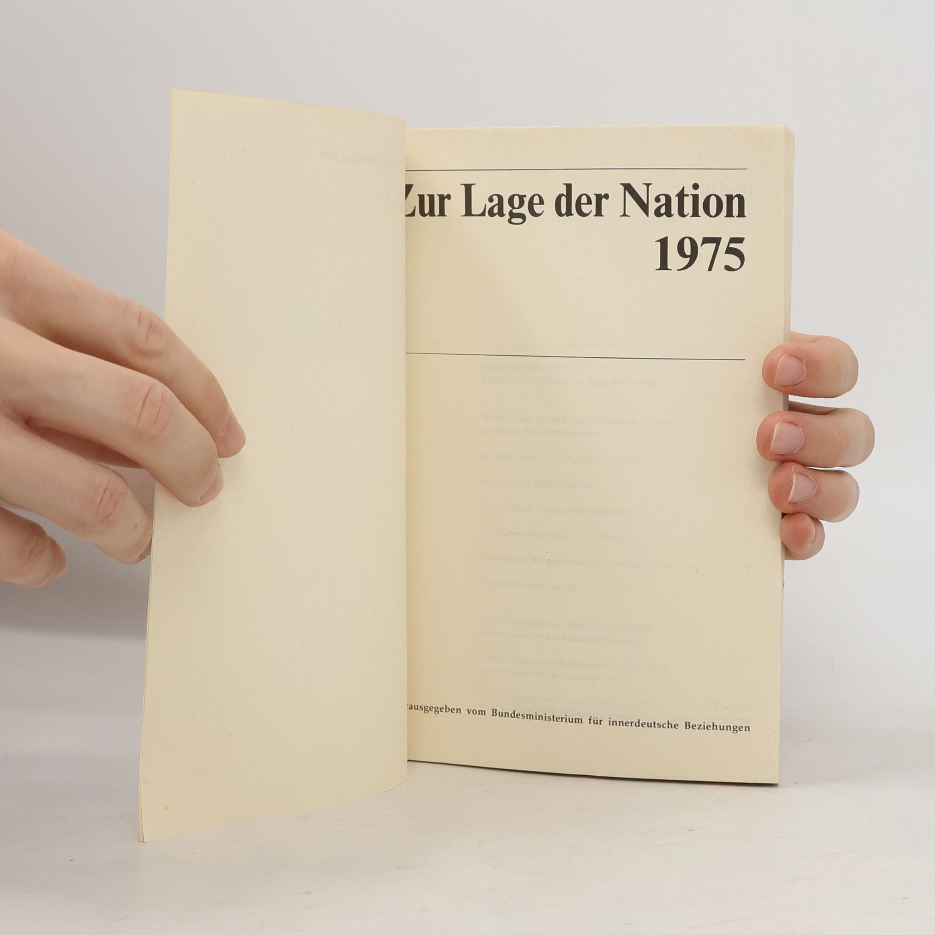 Various authors Zur Lage der Nation 1975