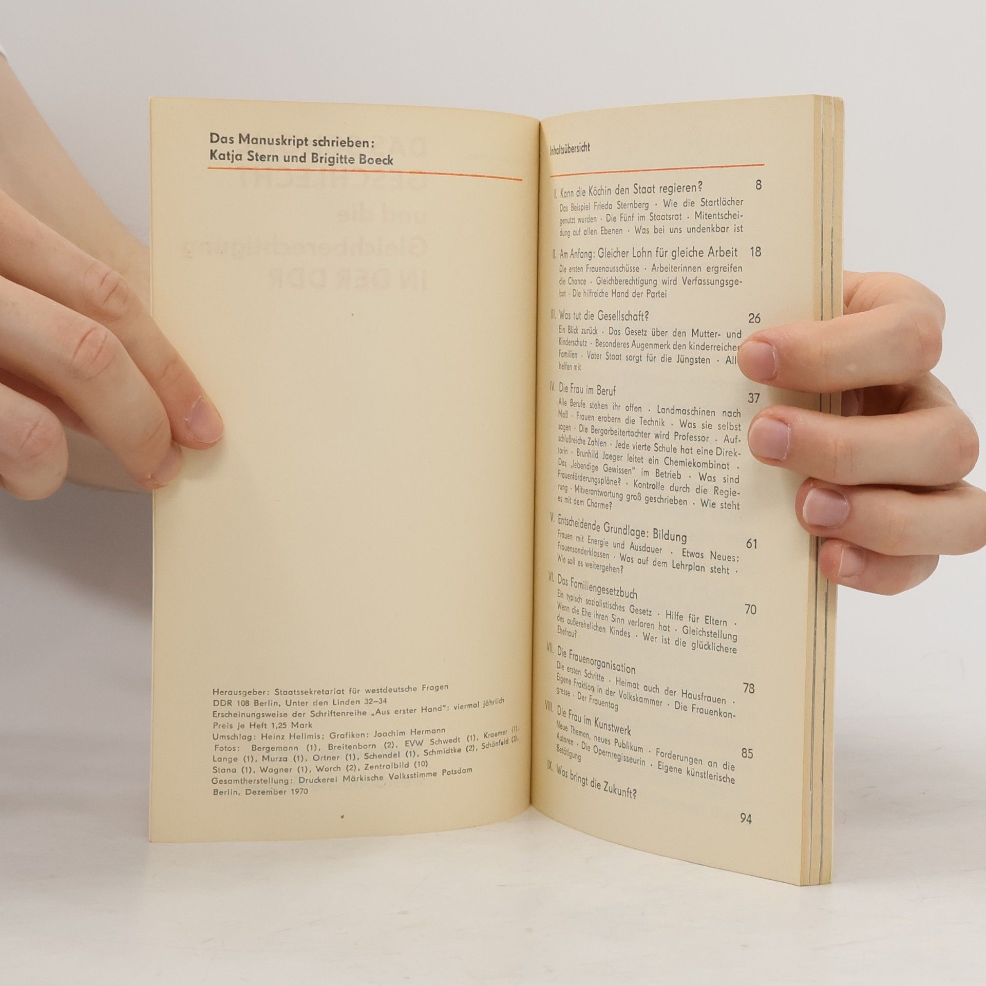 AA.VV. Das schöne Geschlecht und die Gleichberechtigung in der DDR
