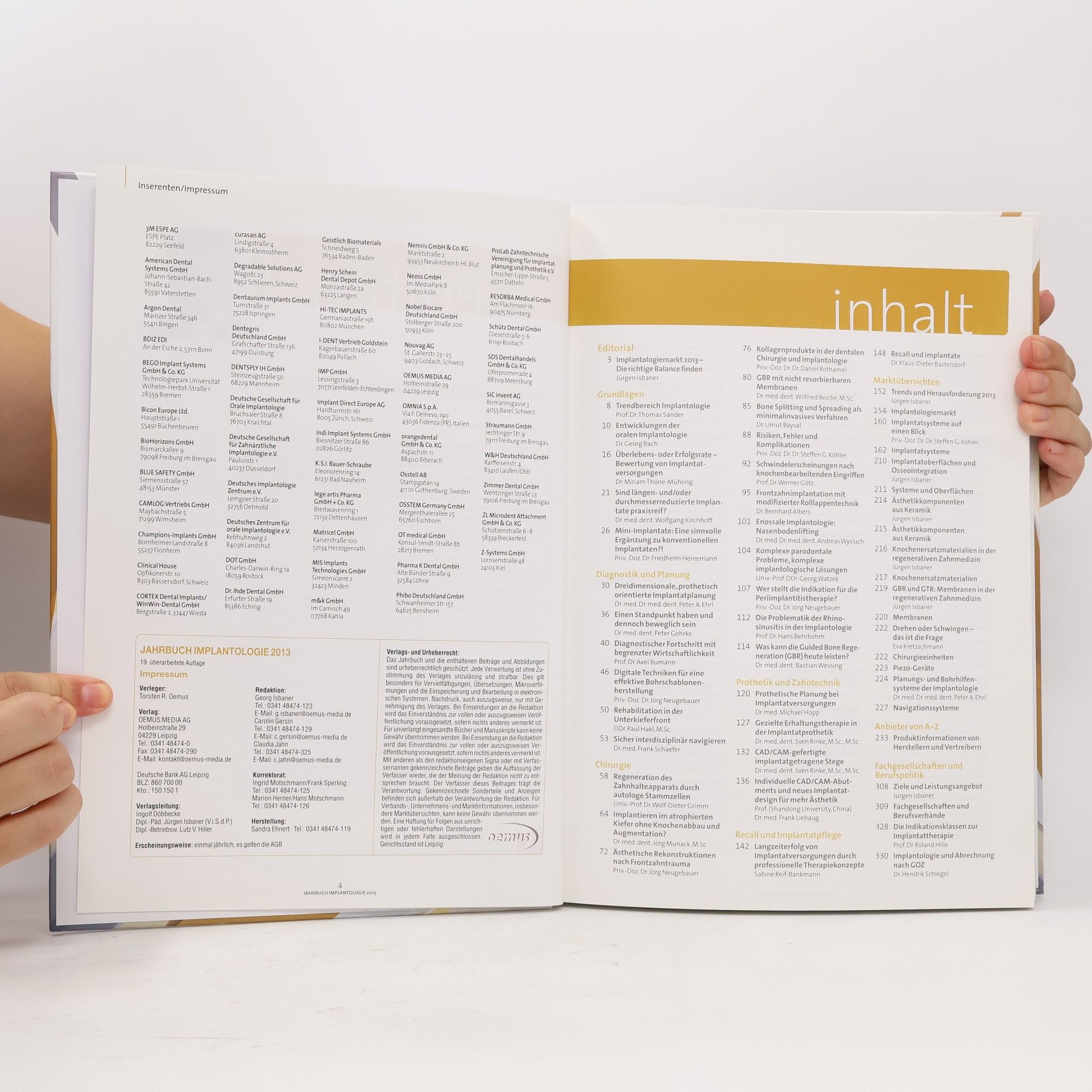 kolektiv Jahrbuch Implantologie 2013