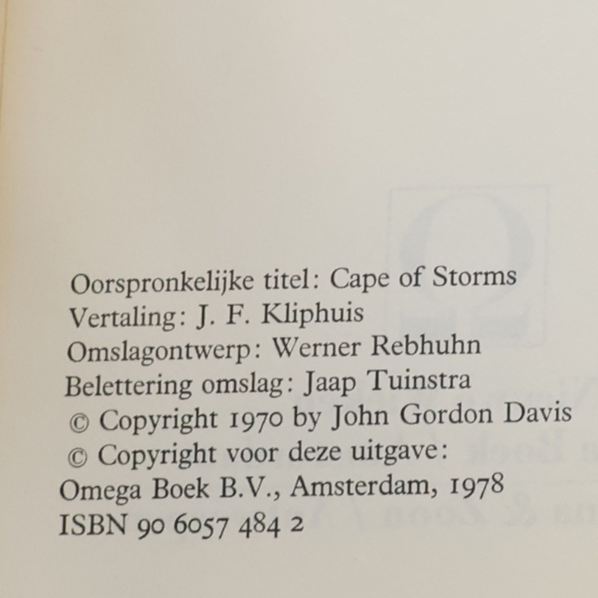 John Gordon-Davis Kaap der stormen