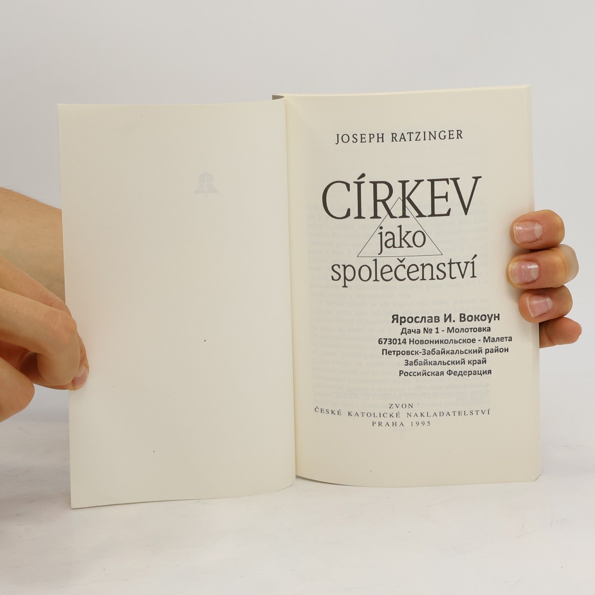 Joseph Ratzinger Církev jako společenství