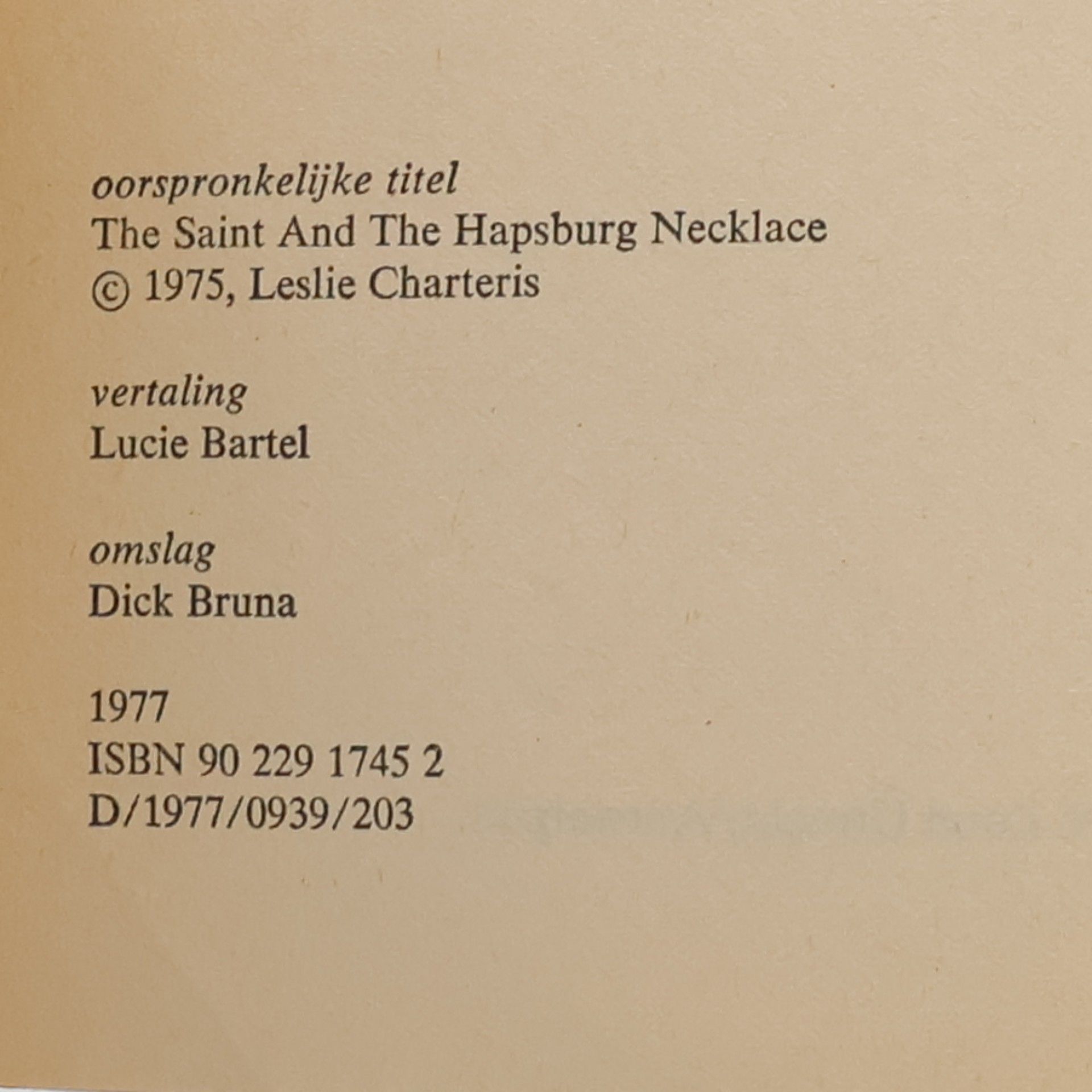Leslie Charteris De Saint en de Habsburgse ketting