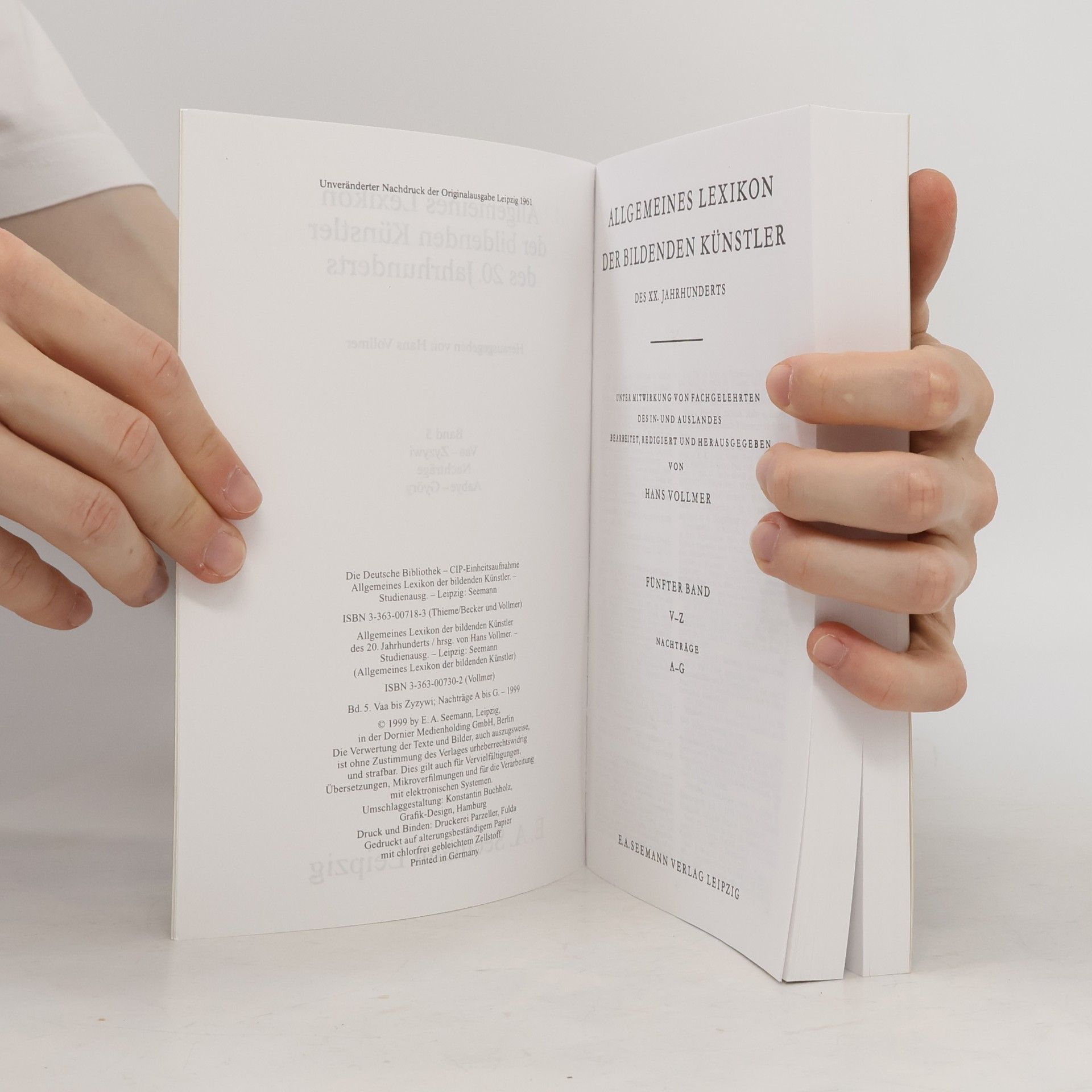Autorenkollektiv Vollmer. Allgemeines Lexikon der bildenden Künstler des 20. Jahrhunderts 5