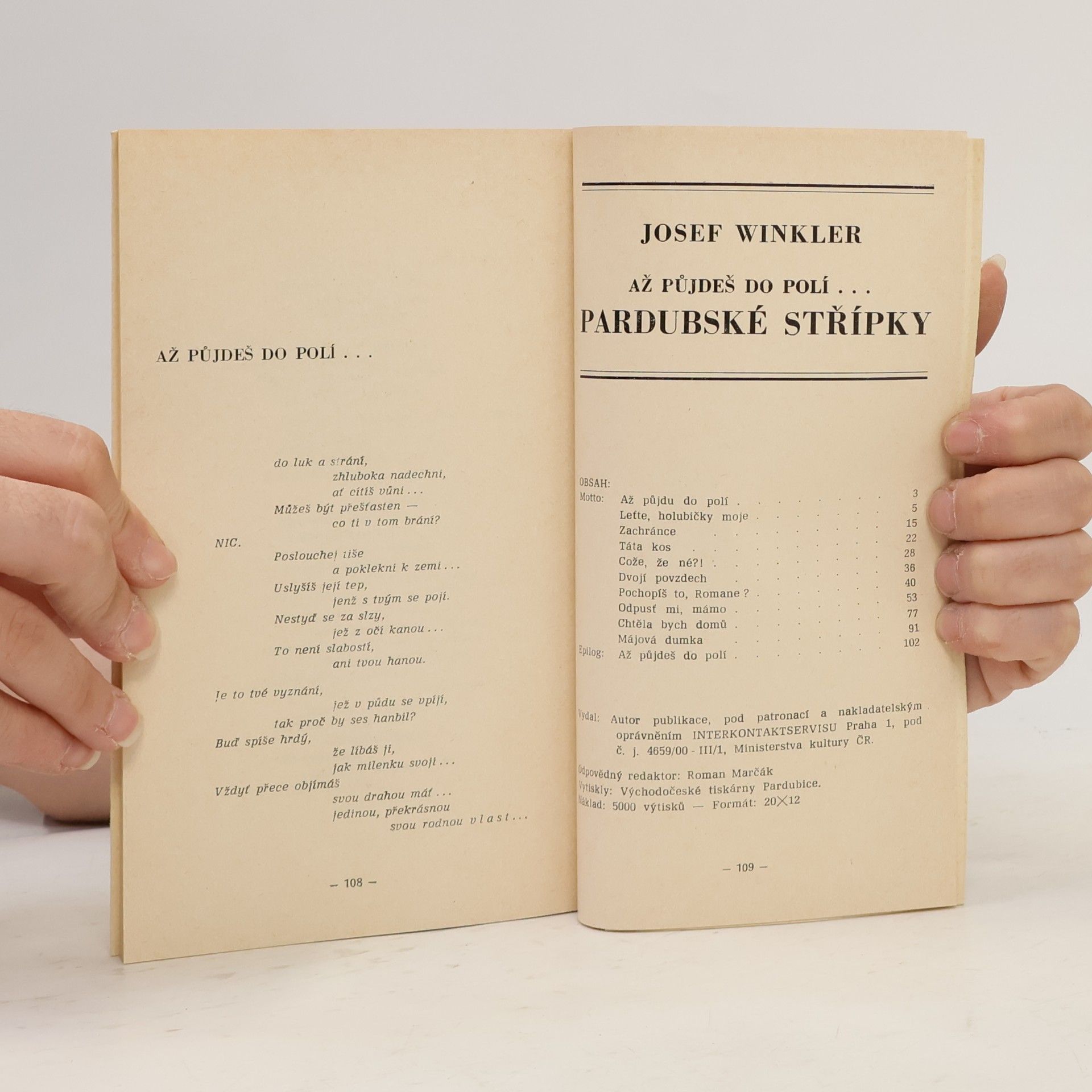 Josef Winkler Až půjdeš do polí...pardubské střípky