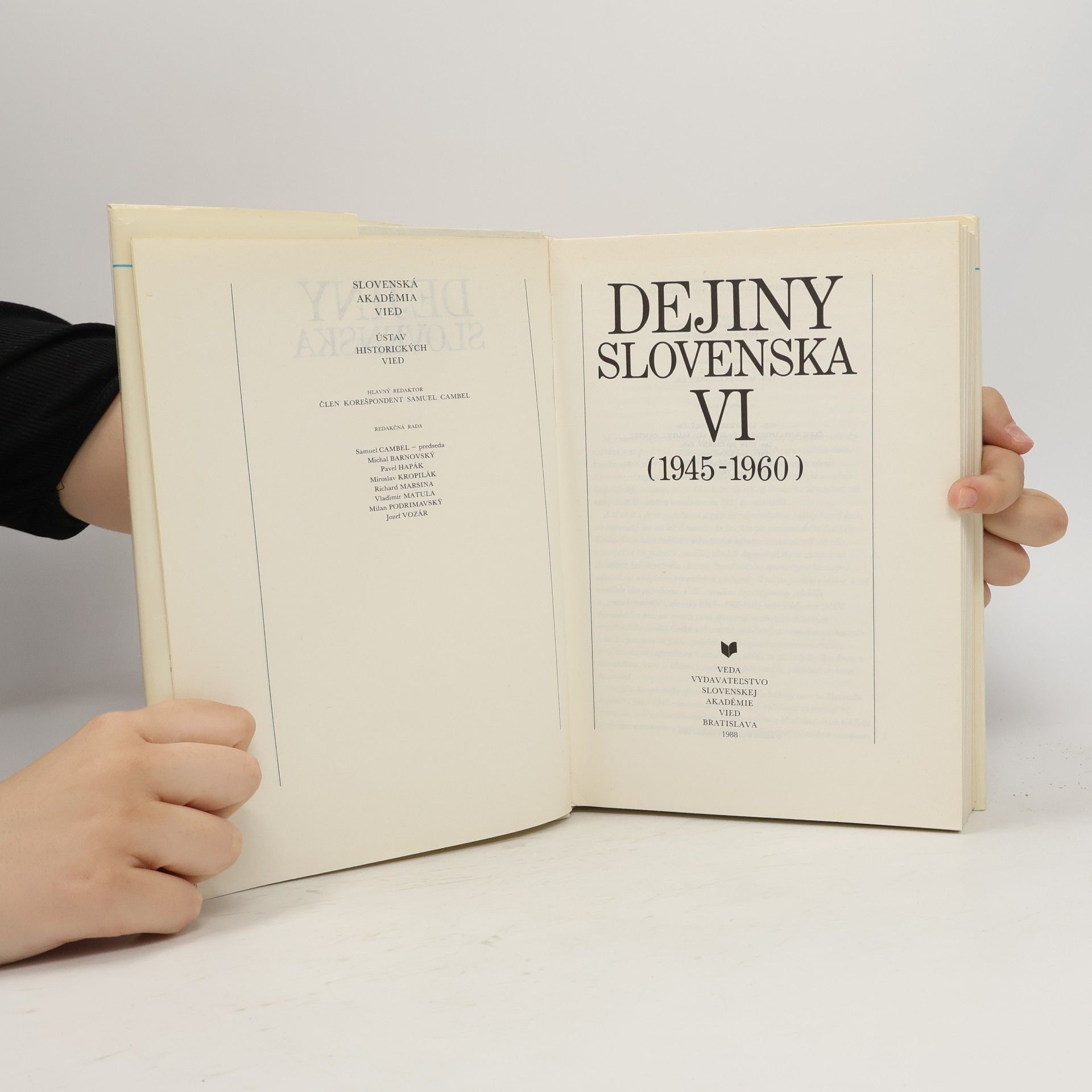 Autorenkollektiv Dejiny Slovenska VI.