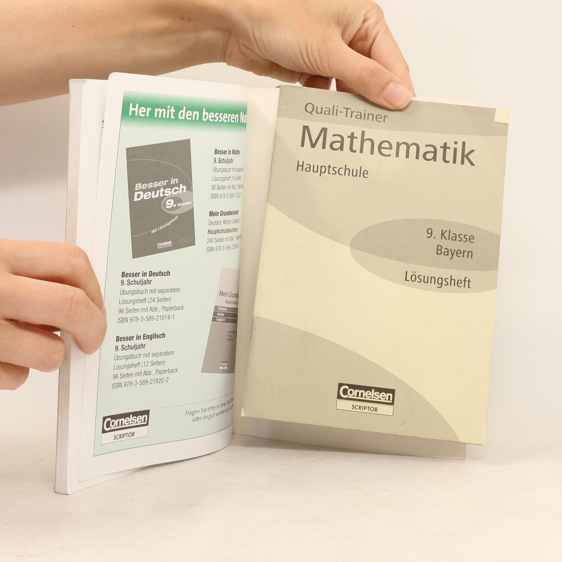 Reinhard Fischer Abschlussprüfungen - Cornelsen Scriptor - Mathematik - Hauptschule Bayern: 9. Jahrgangsstufe - Quali-Trainer: Arbeitsheft mit separatem Lösungsheft (40 S.)