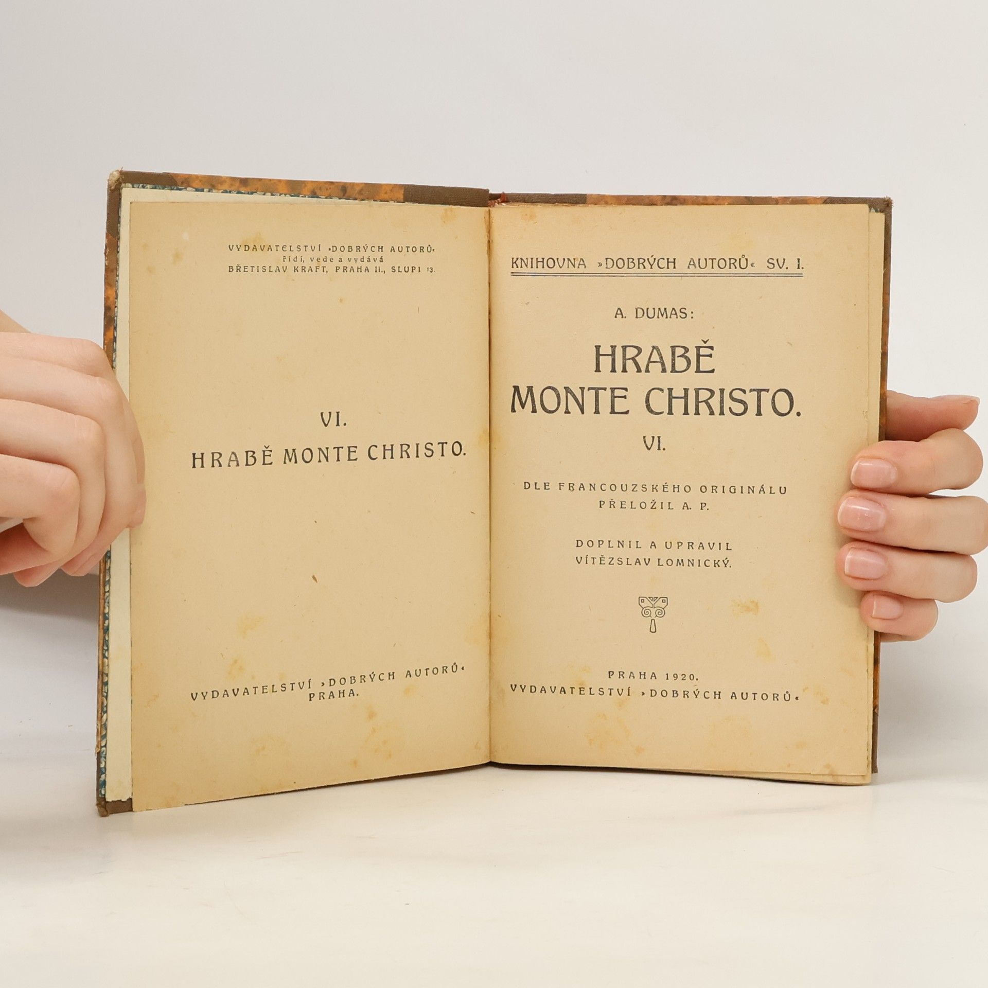 Alexandre Dumas starší Hrabě Monte Christo VI