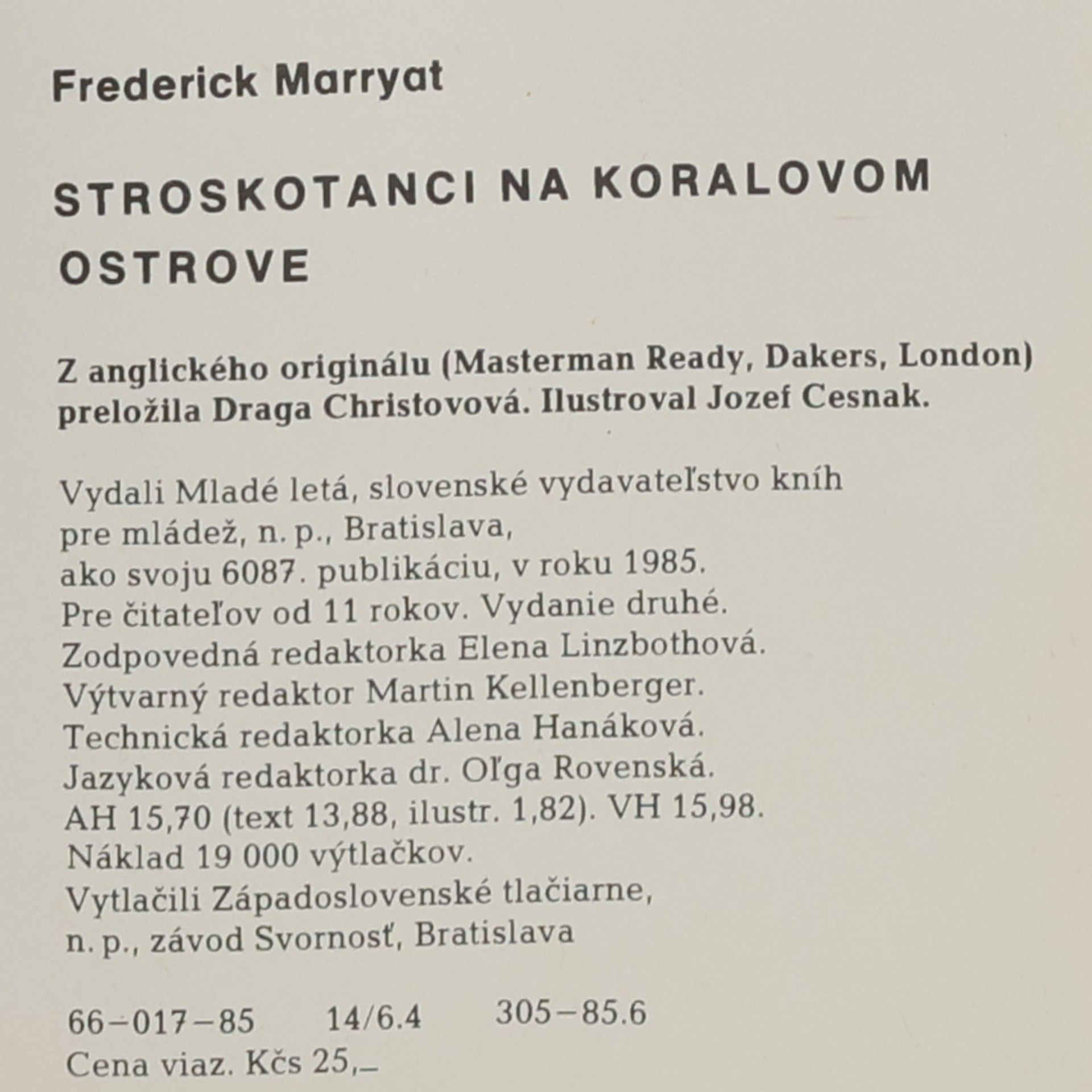 Frederick Marryat Stroskotanci na Koralovom ostrove