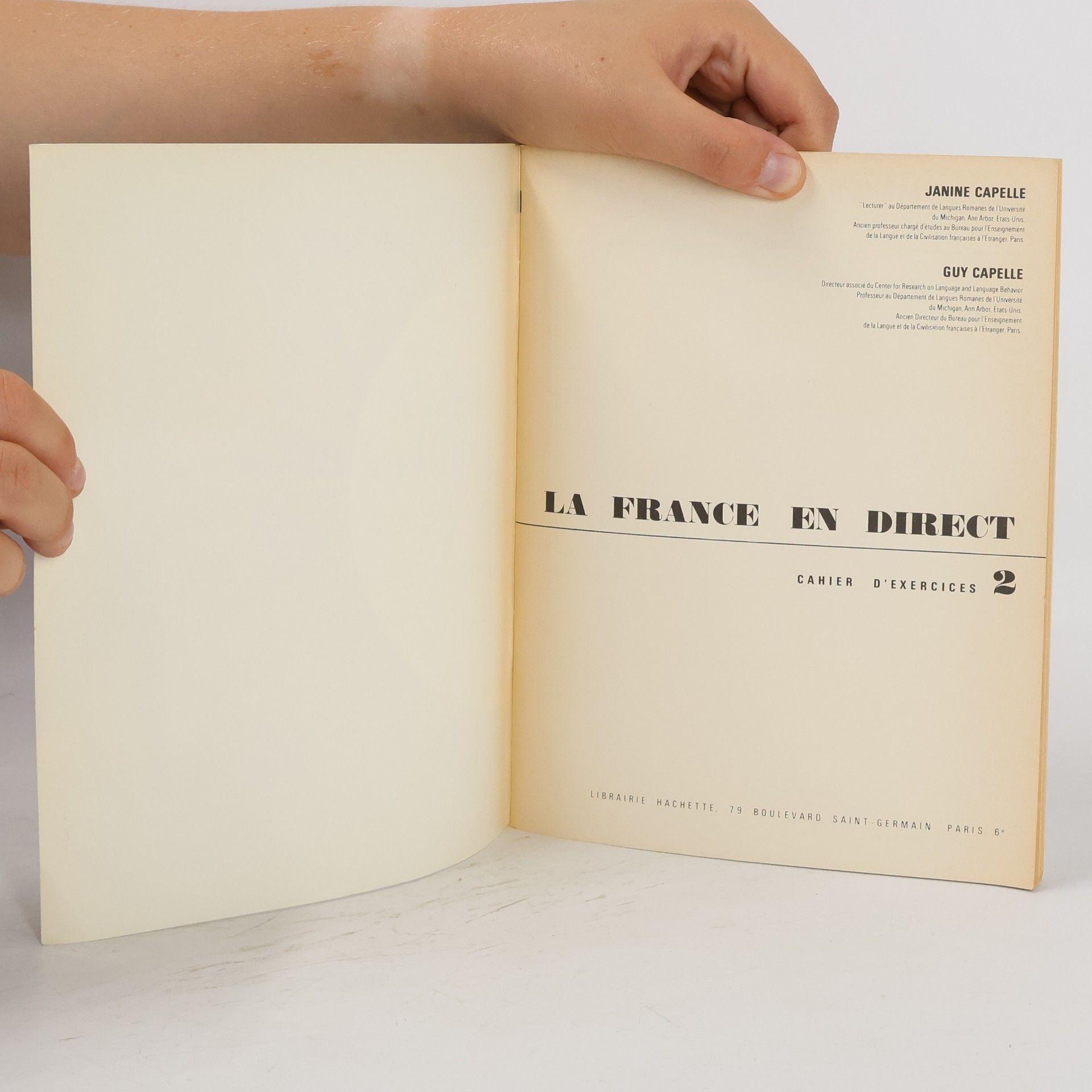 Janine Capelle La France en direct 2. Cahier d'exercices