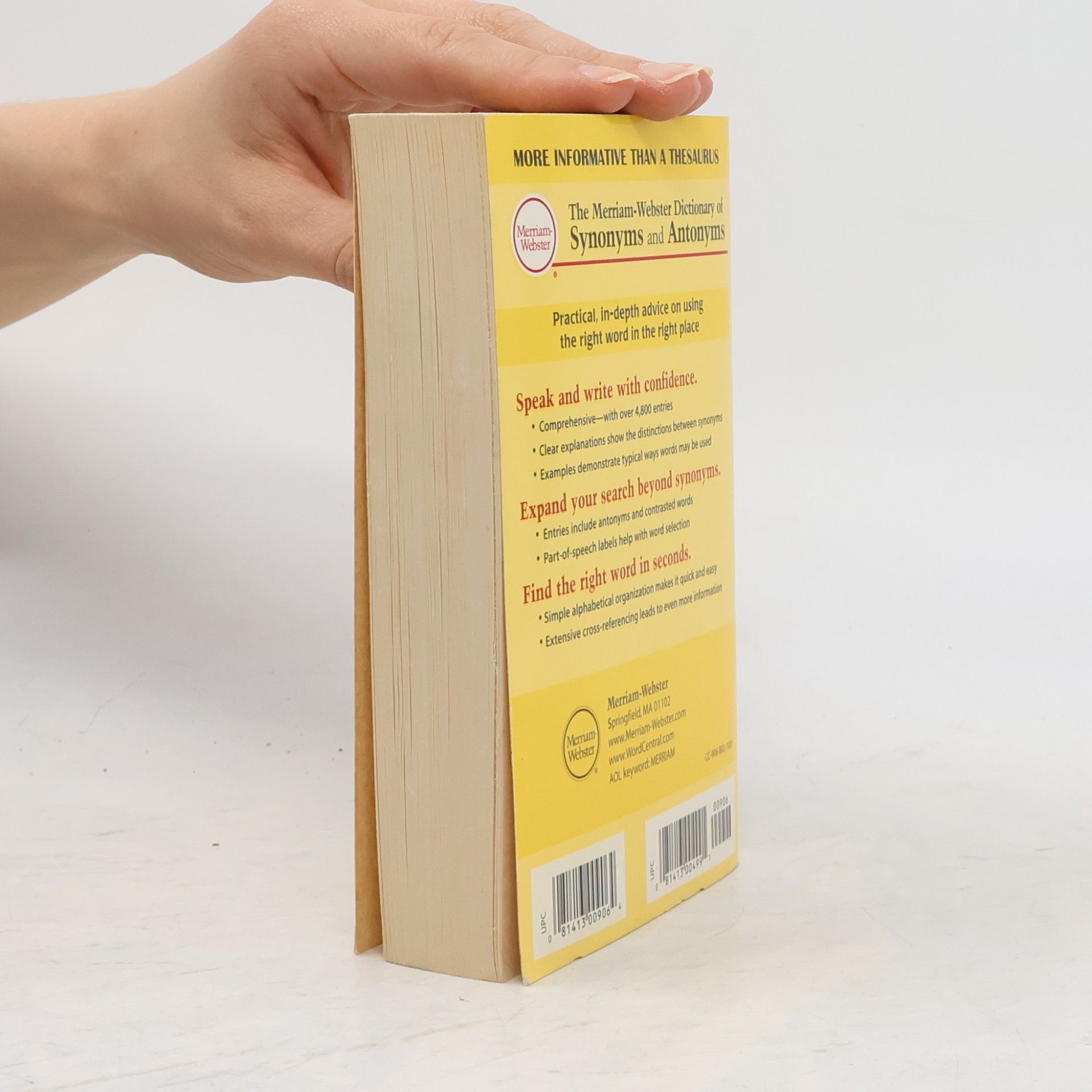 Merriam-Webster The Merriam-Webster Dictionary of Synonyms and Antonyms