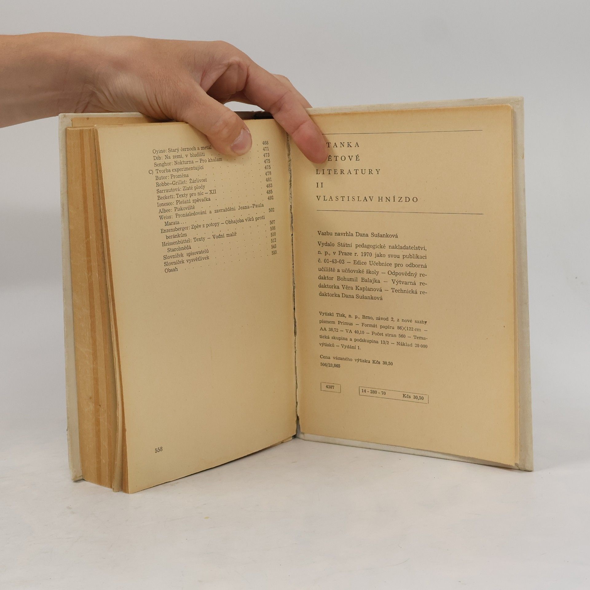 Vlastislav Hnízdo Čítanka světové literatury II.