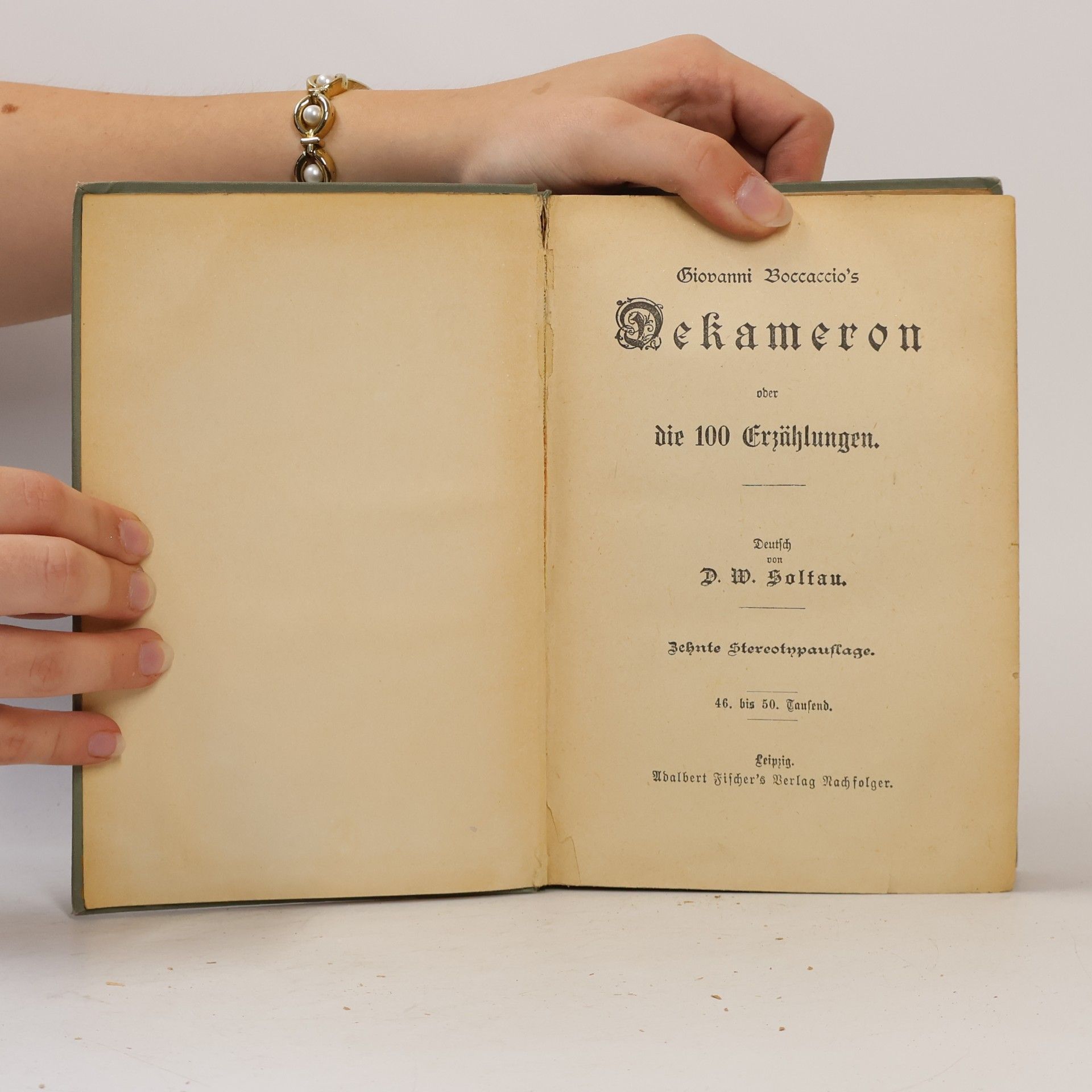 Giovanni Boccaccio Dekameron oder die 100 Erzählungen