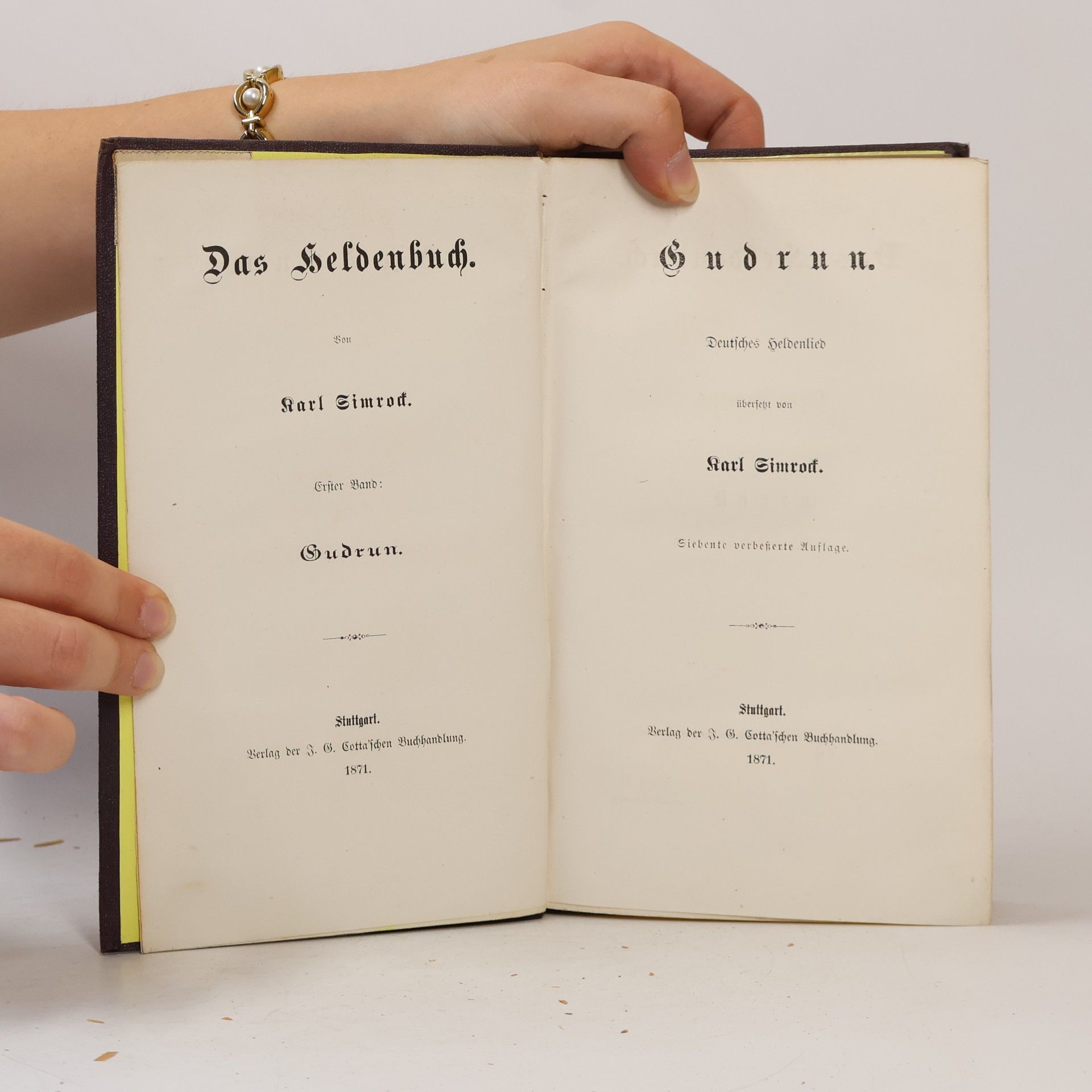 Karl Joseph Simrock Das Heldenbuch. Erster Band: Gudrun.