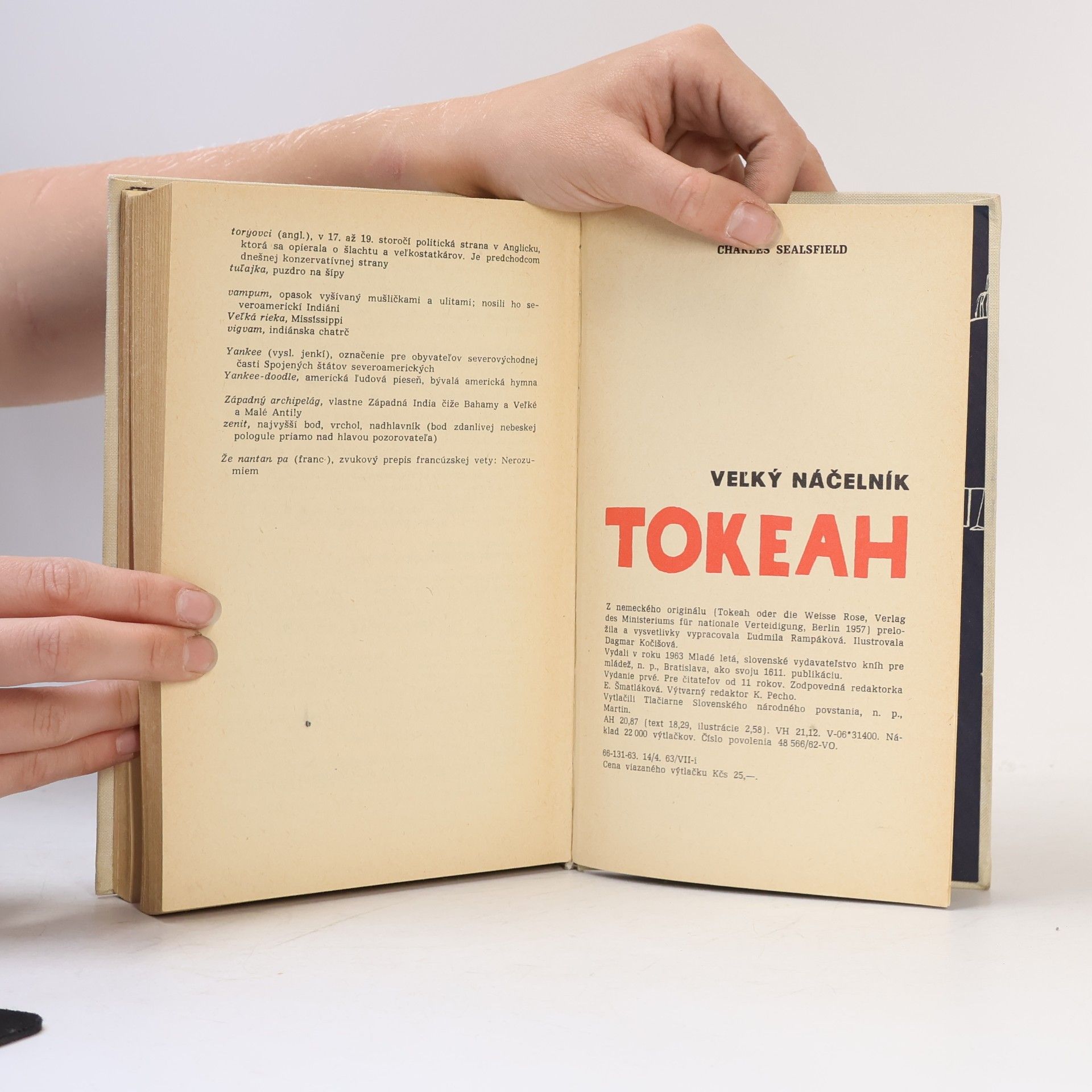 Charles Sealsfield Veľký náčelník Tokeah