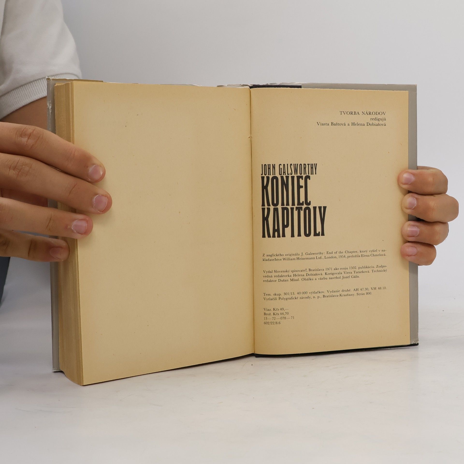 John Galsworthy Koniec kapitoly