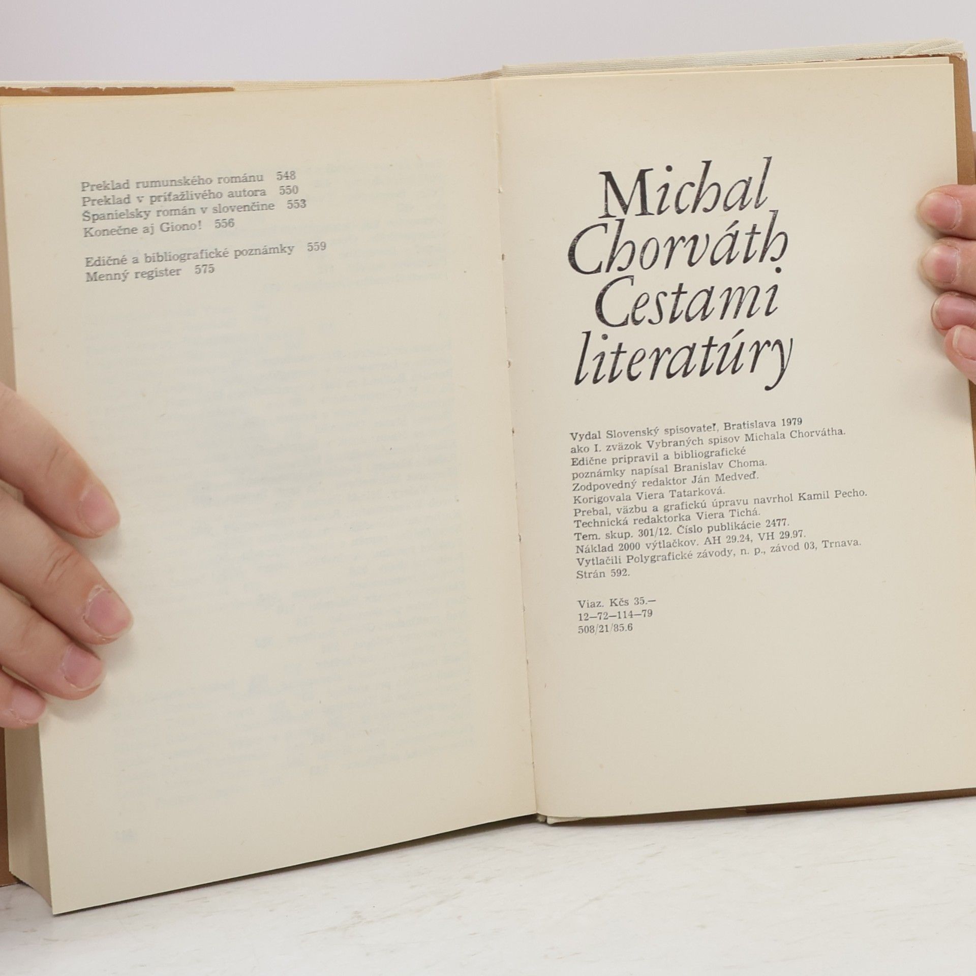 Michal Chorváth Cestami literatúry
