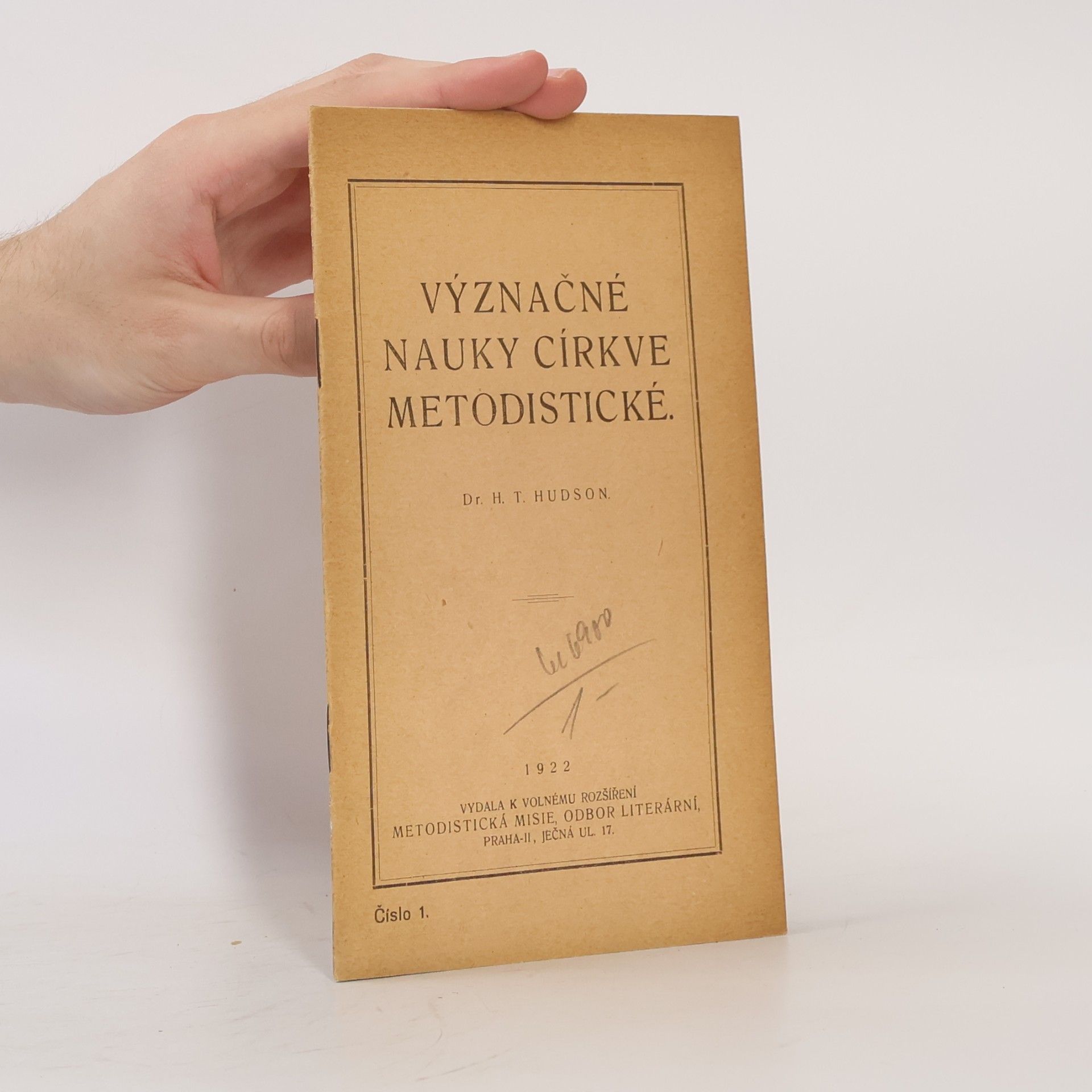H. T. Hudson Význačné nauky církve metodistické