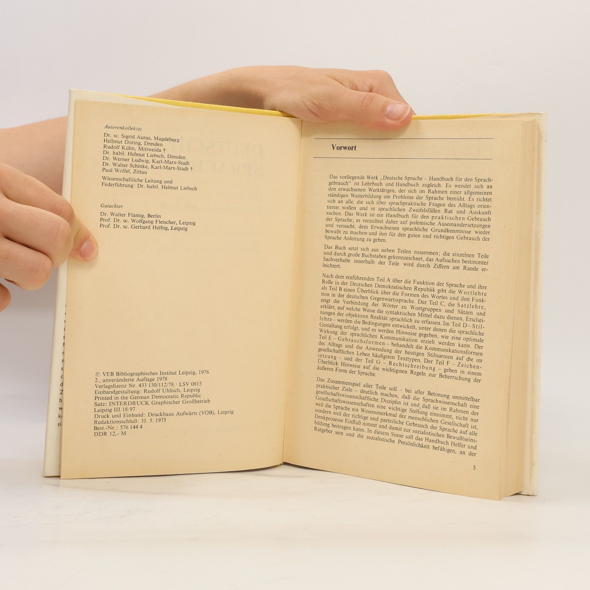 Helmut Liebsch Deutsche Sprache. Handbuch für den Sprachgebrauch