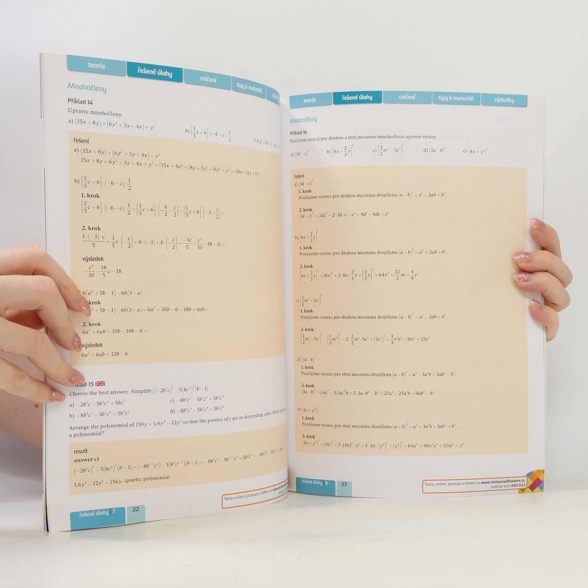 Helena Binterová Matematika s nadhledem : od prváku k maturitě. 2. díl, Algebraické výrazy