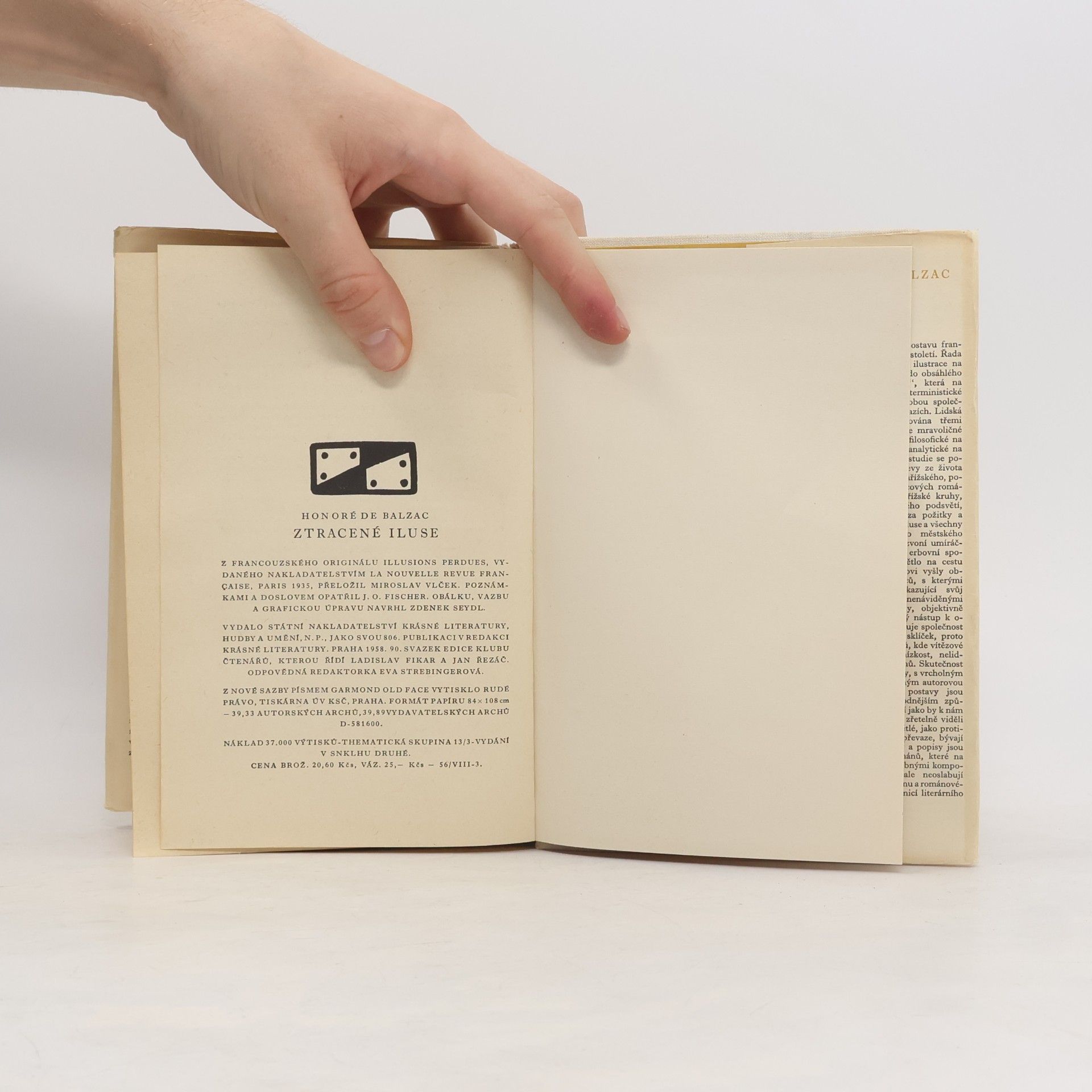 Honoré de Balzac Ztracené iluse