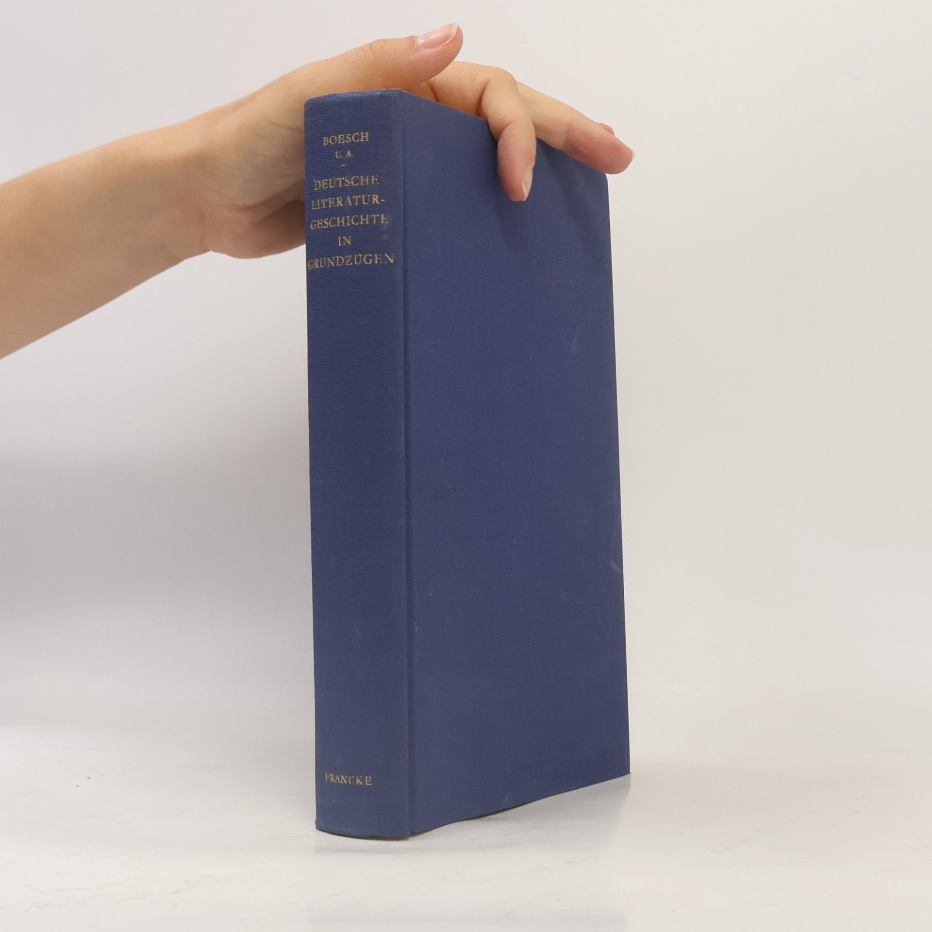 Bruno Boesch Deutsche Literaturgeschichte in Grundzügen