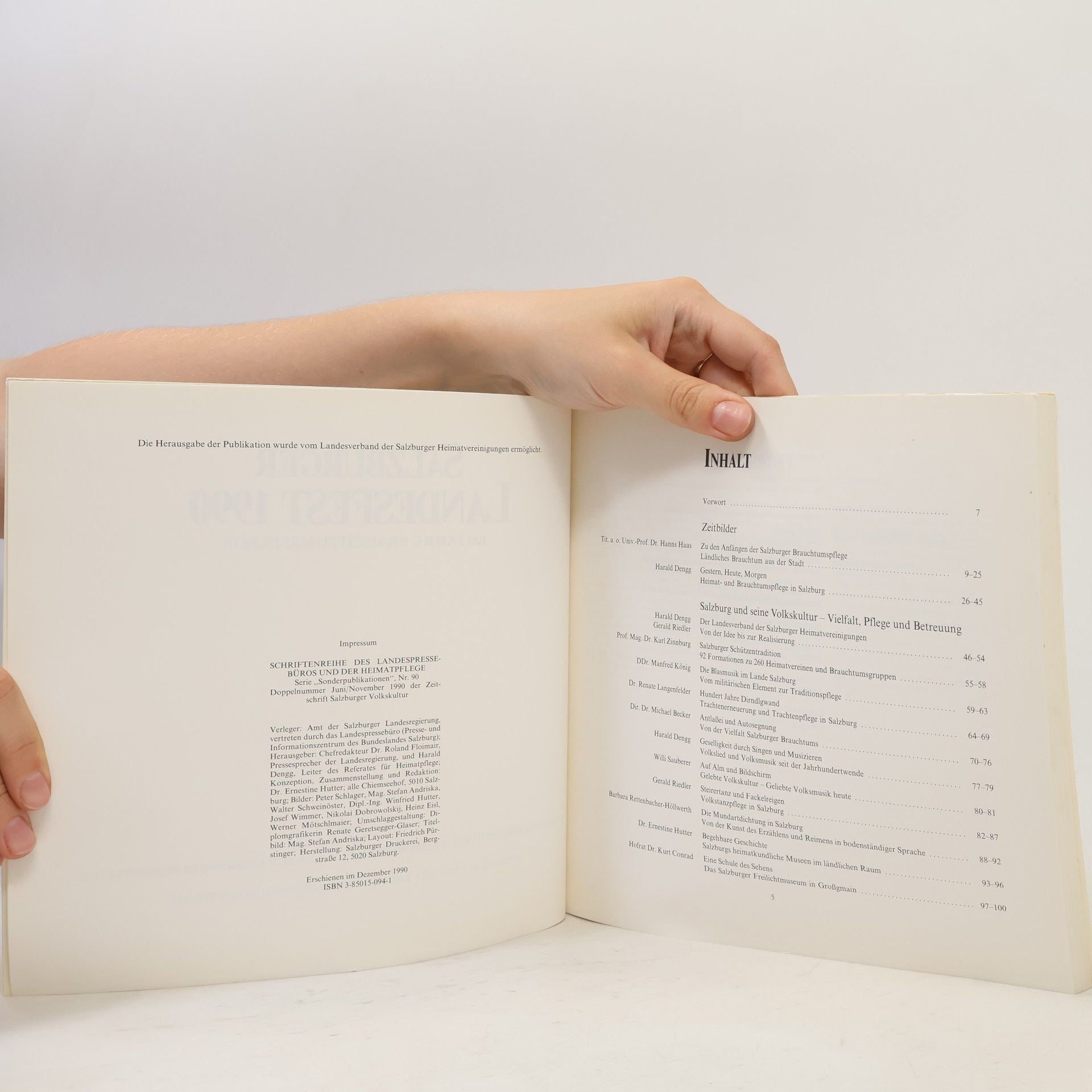 Roland Floimair Schriftenreihe des Landespressebüros und der Salzburger Heimatpflege: Salzburger Landesfest 1990