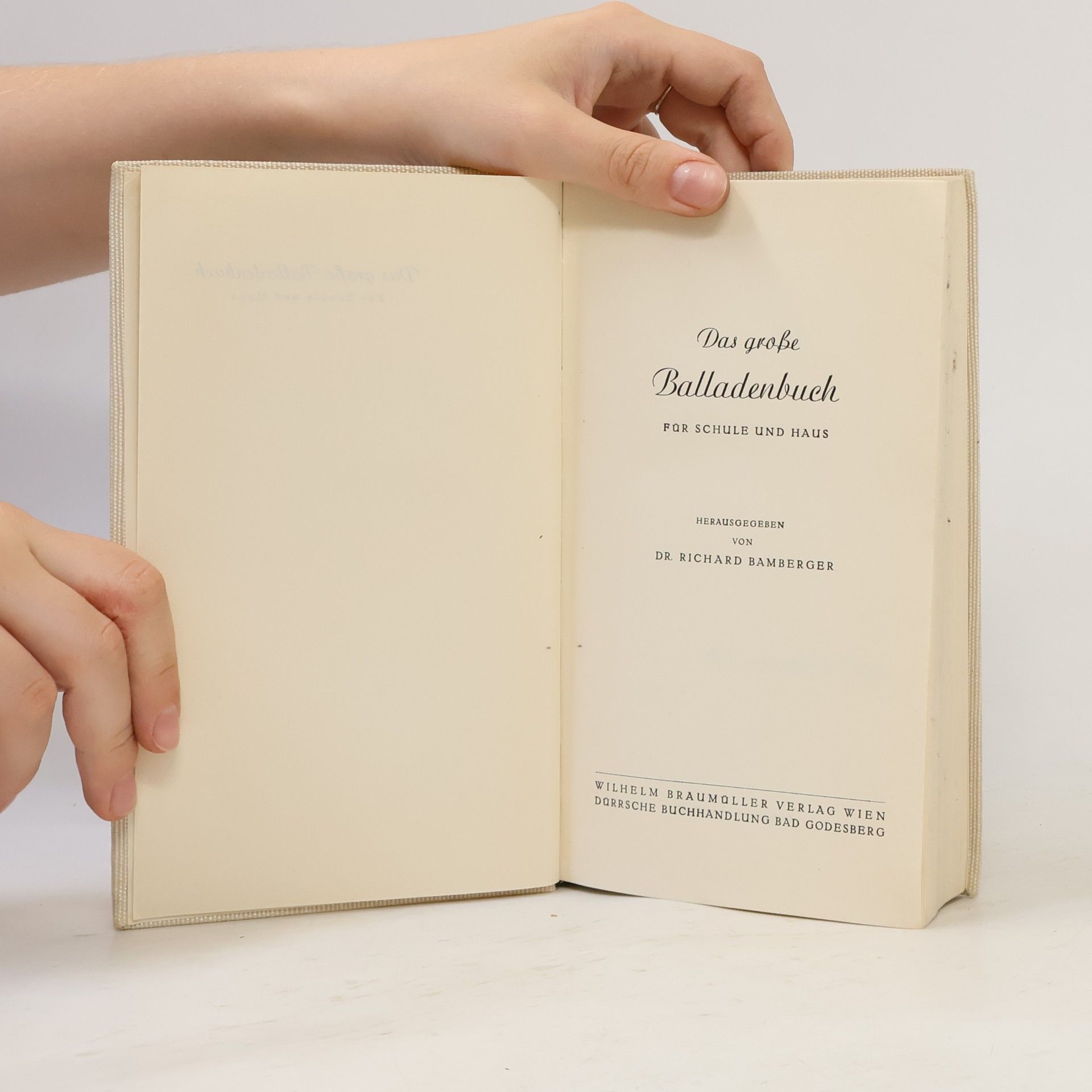 Richard Bamberger Das große Balladenbuch für Schule und Haus