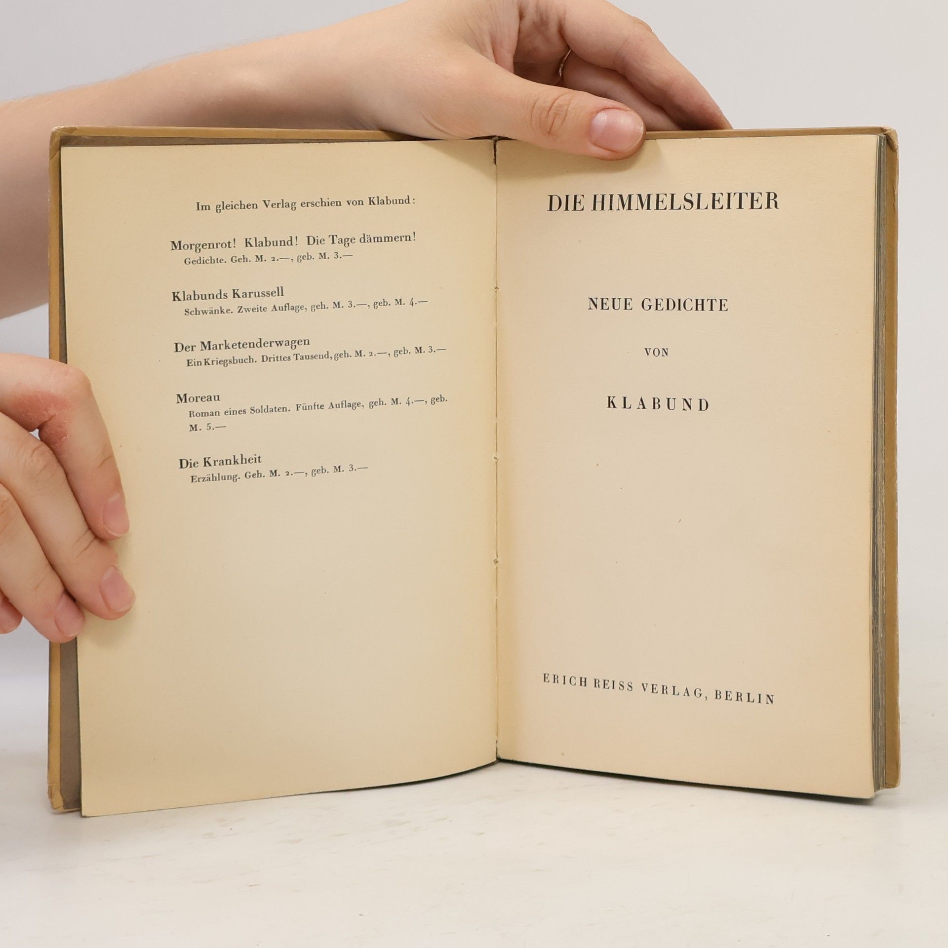 Klabund Die Himmelsleiter