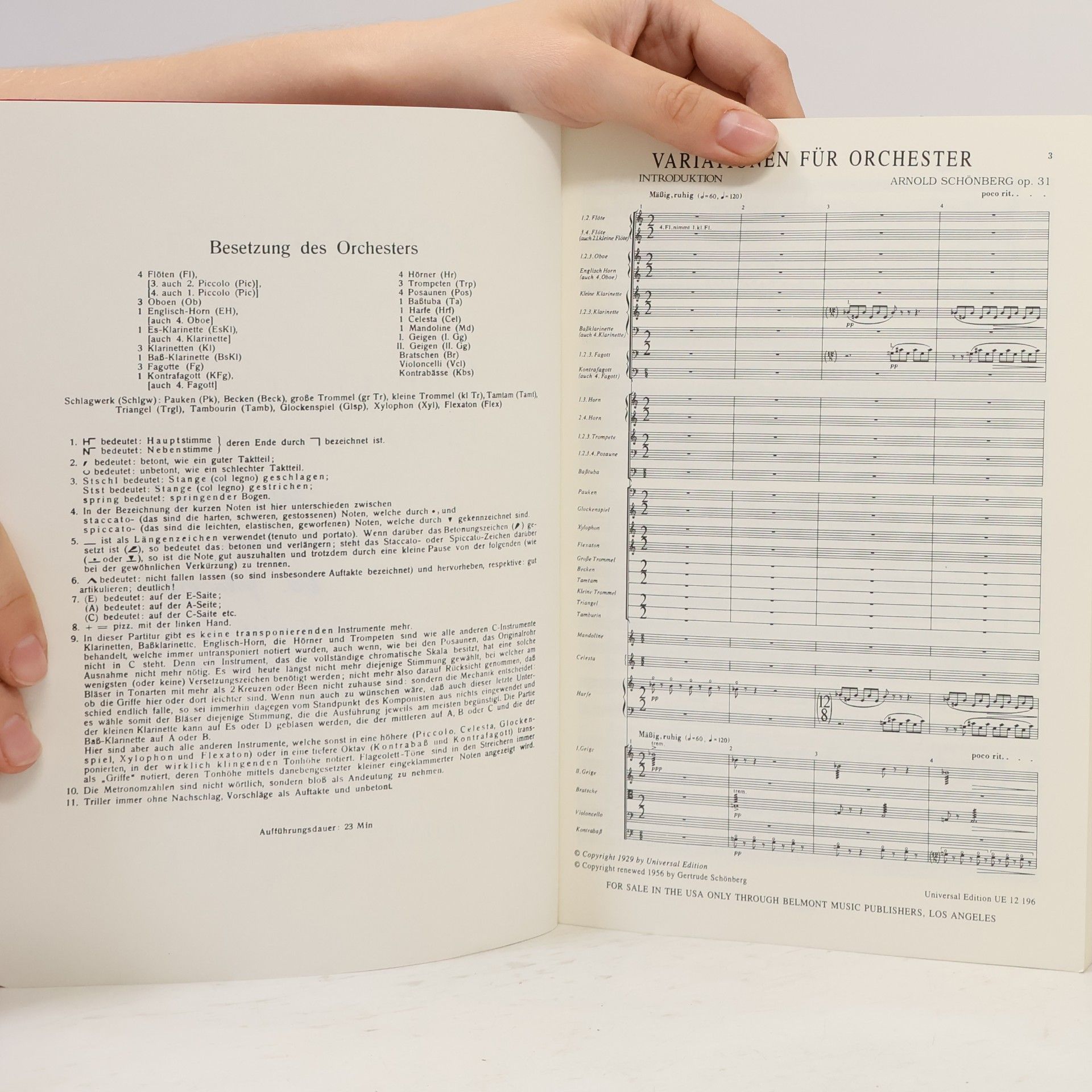 Arnold Schönberg Variationen für Orchester Op 31