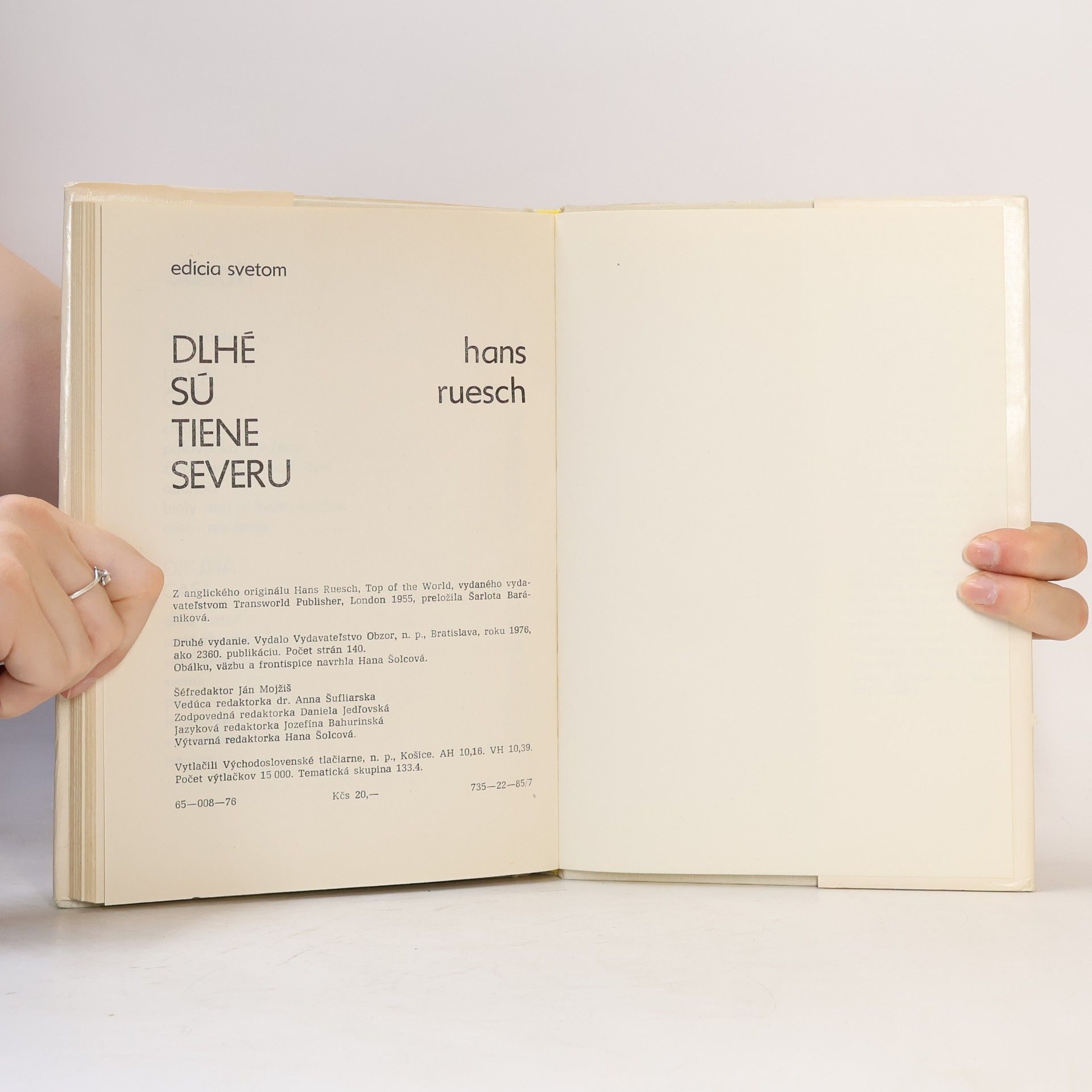 Hans Ruesch Dlhé sú tiene severu