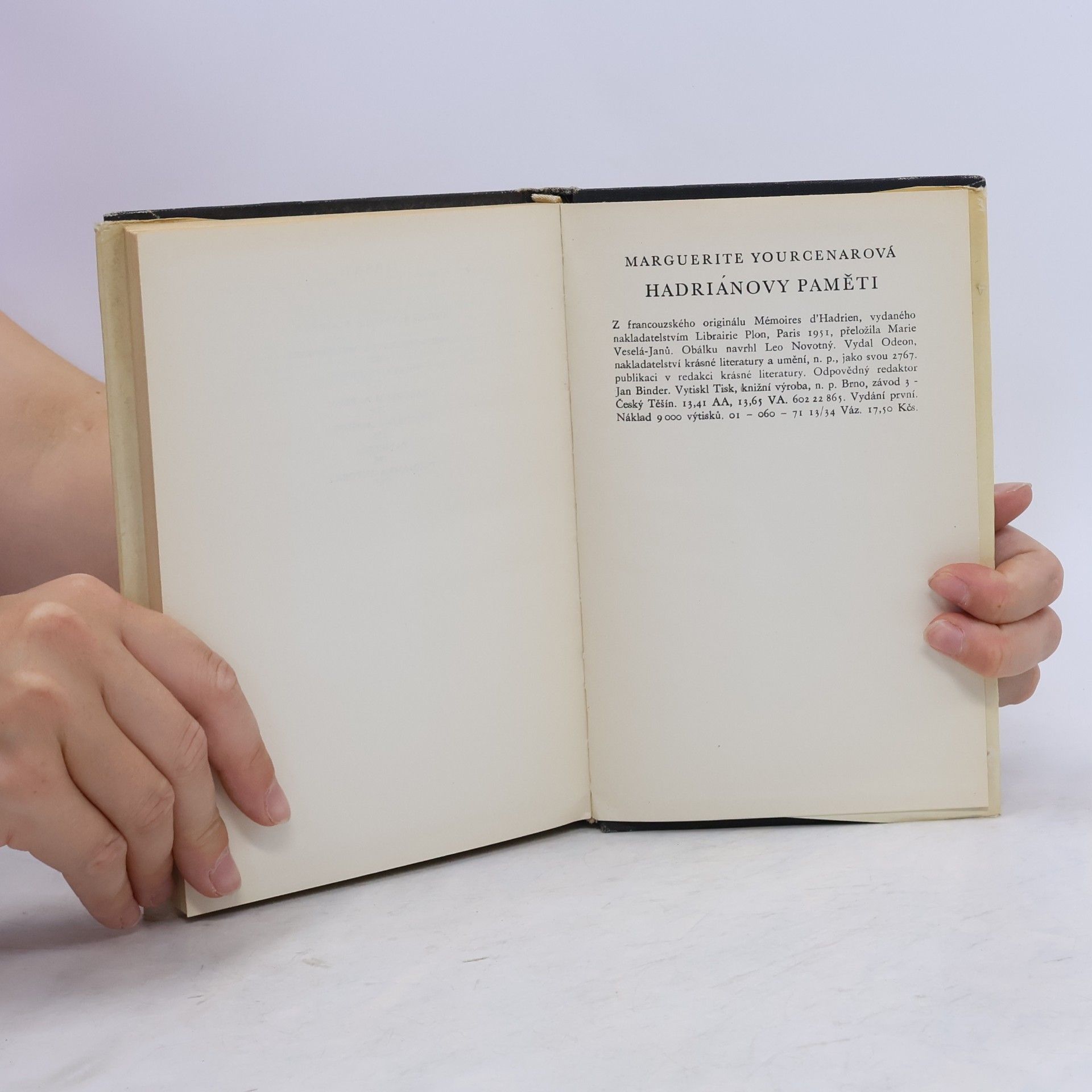 Marguerite Yourcenar Hadriánovy paměti