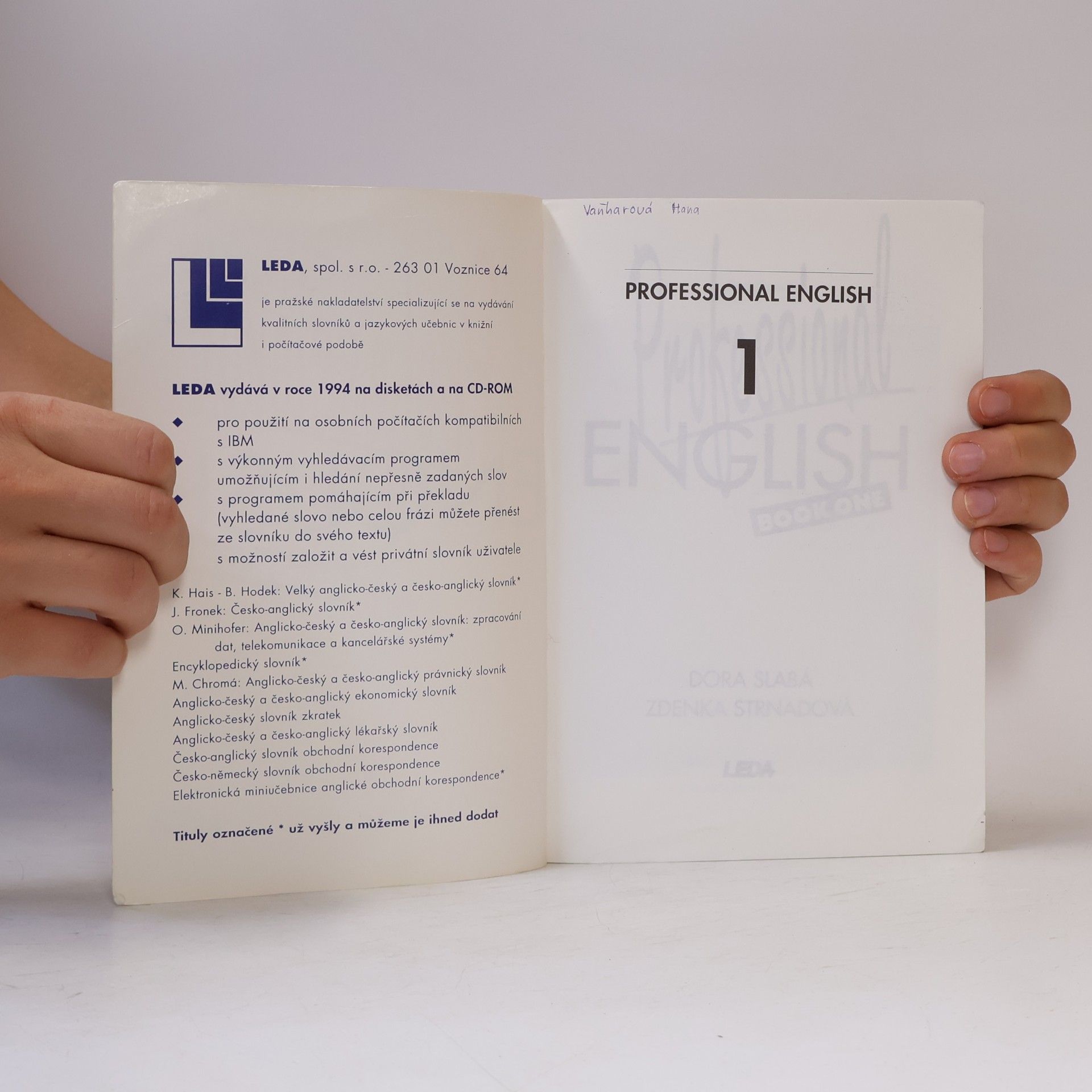 Dora Slabá Professional English I