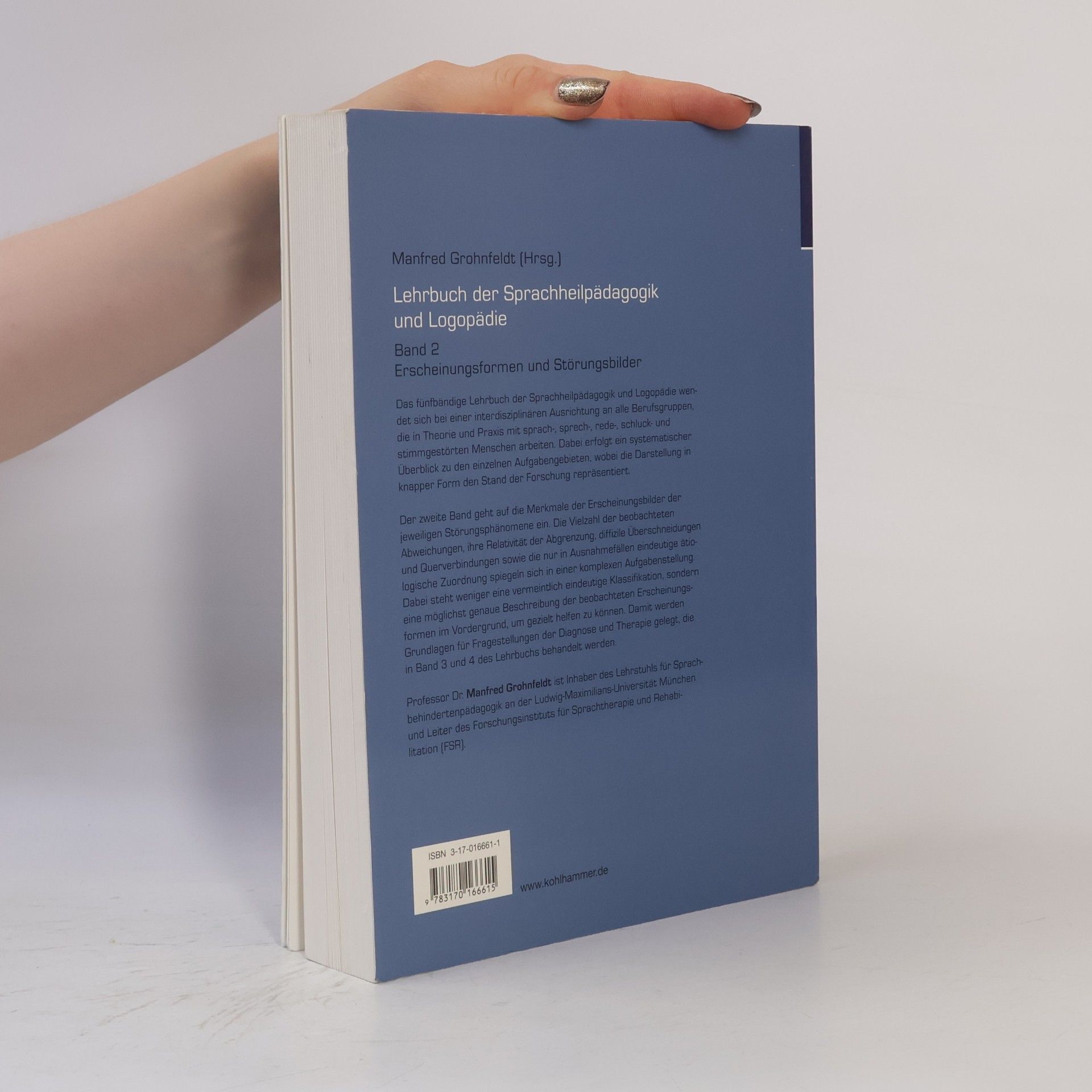 Manfred Grohnfeldt Lehrbuch der Sprachheilpädagogik und Logopädie