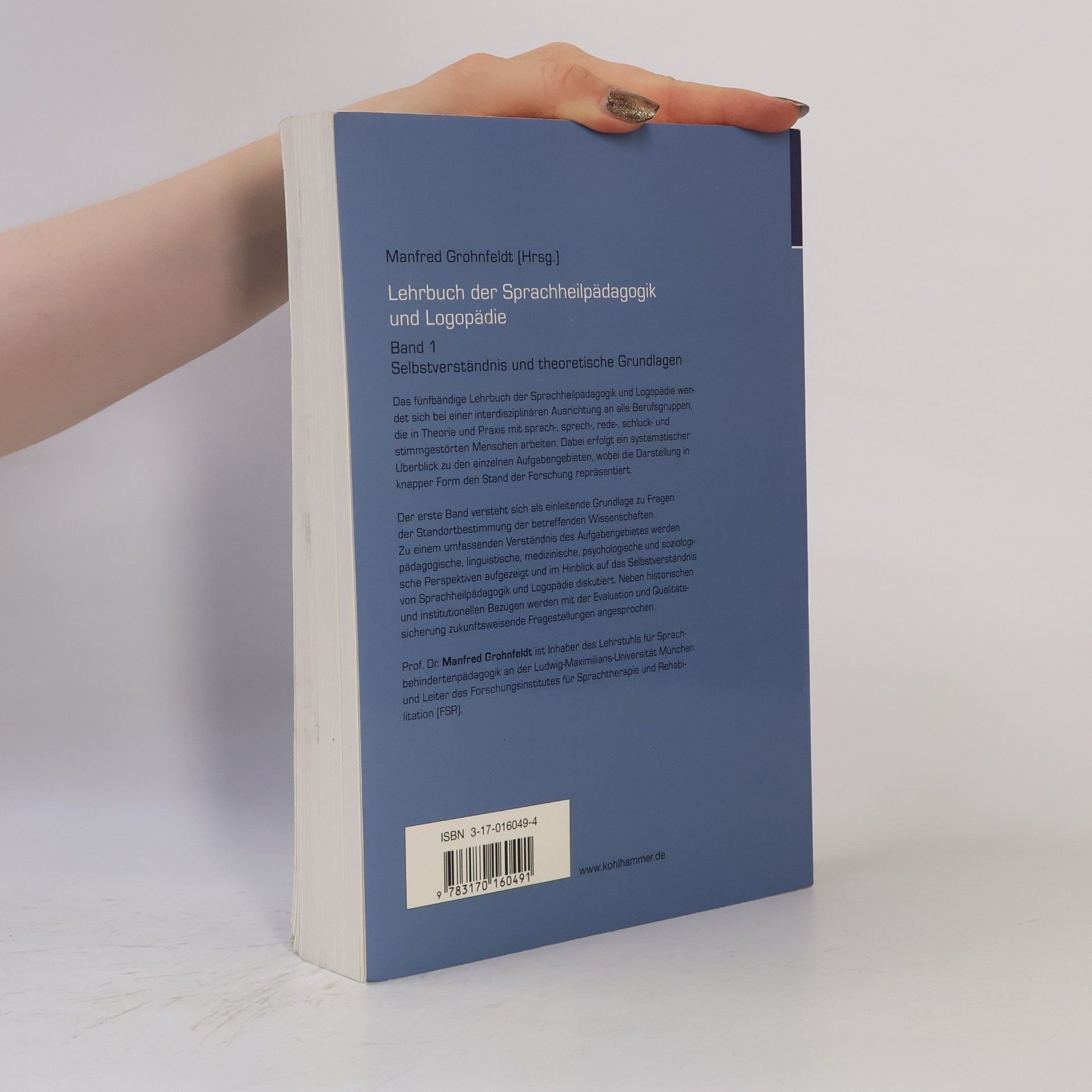 Manfred Grohnfeldt Lehrbuch der Sprachheilpädagogik und Logopädie