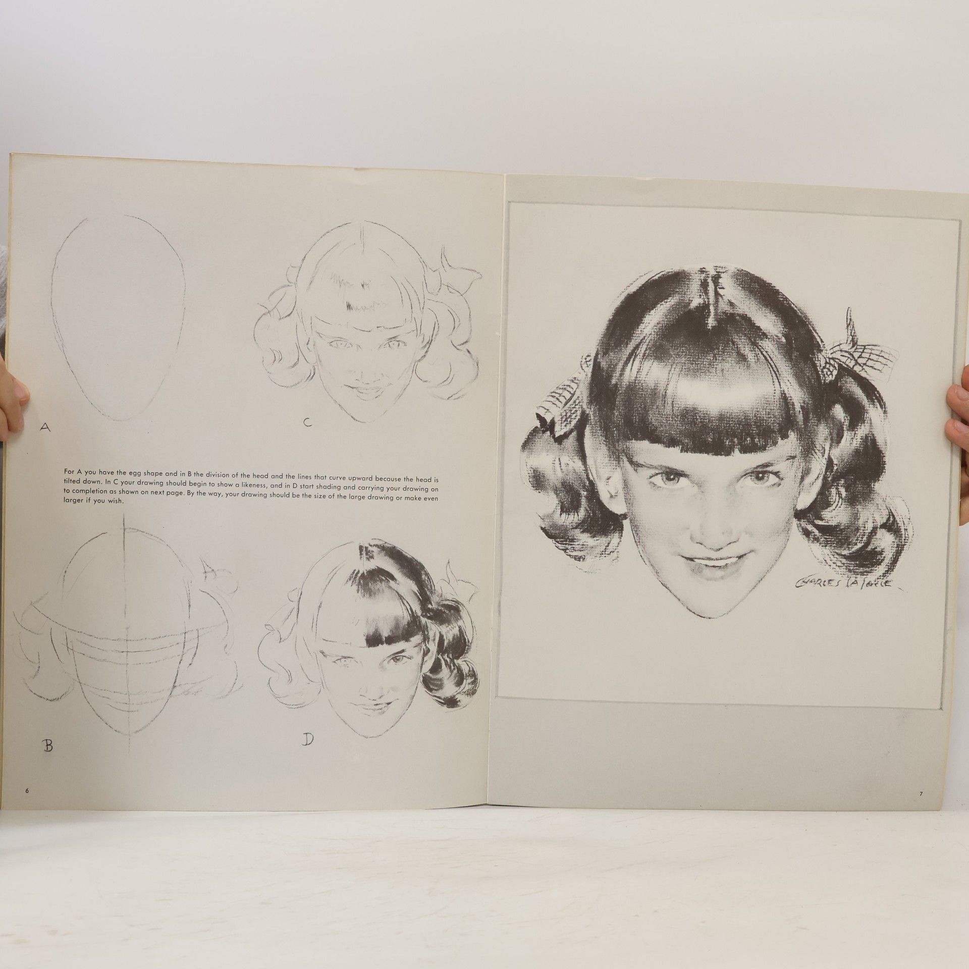 Charles La Salle Drawing in charcoal