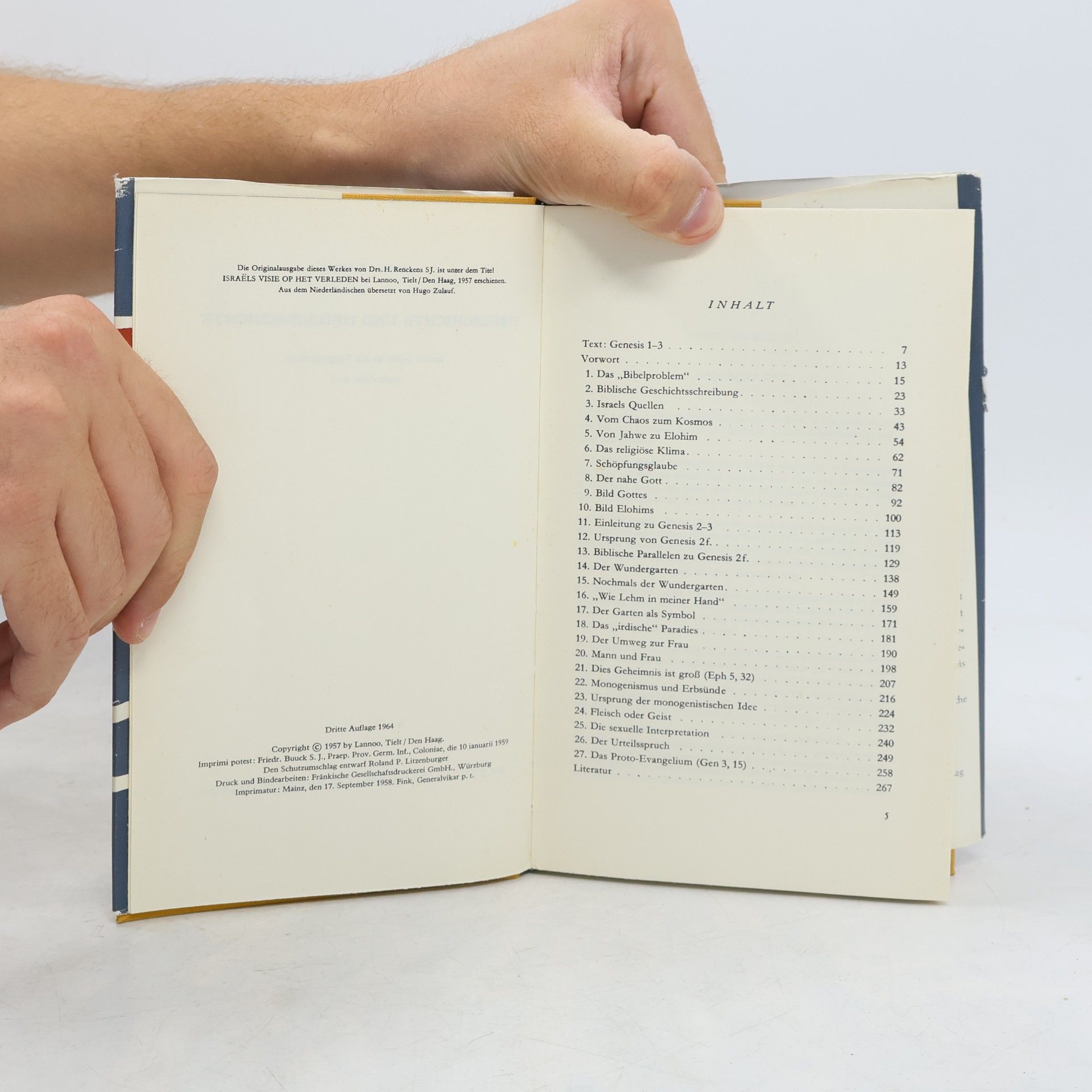 Henricus Renckens Urgeschichte und Heilsgeschichte