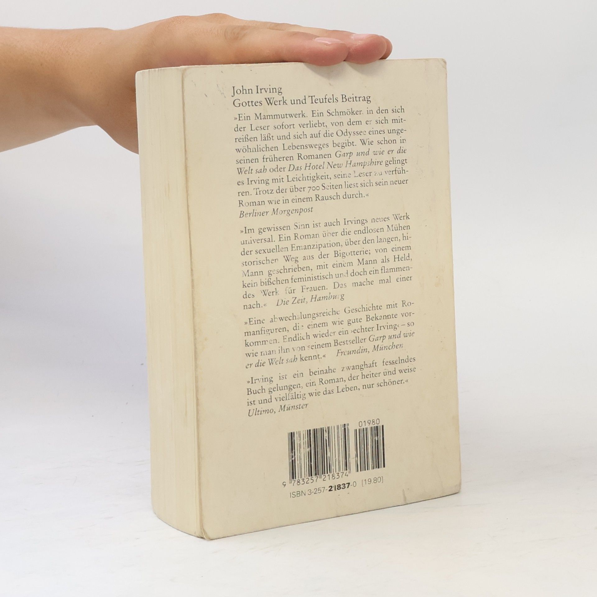 John Irving Gottes Werk und Teufels Beitrag