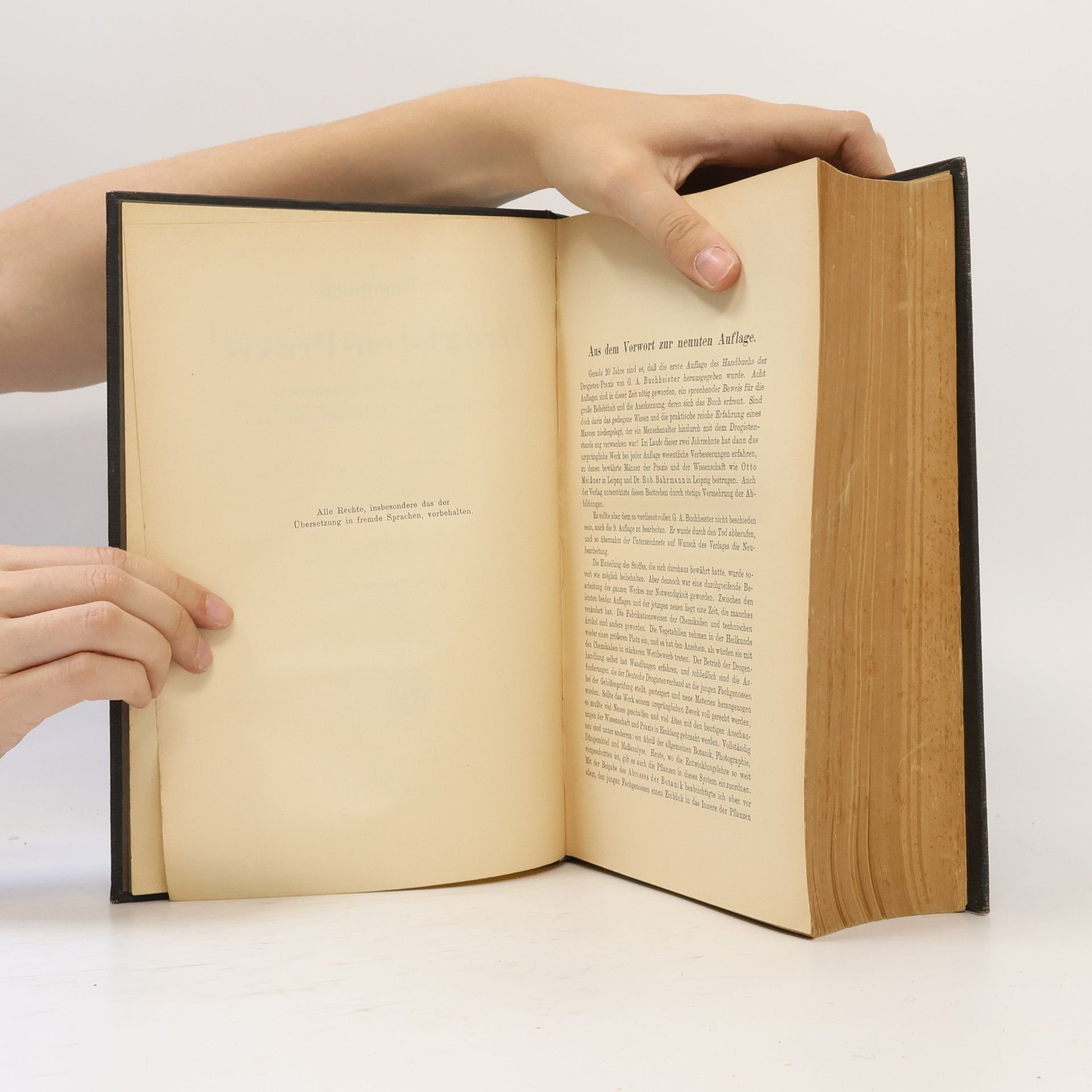 Georg Ottersbach Buchheister-Ottersbach Handbuch der Drogisten-Praxis 1. Band