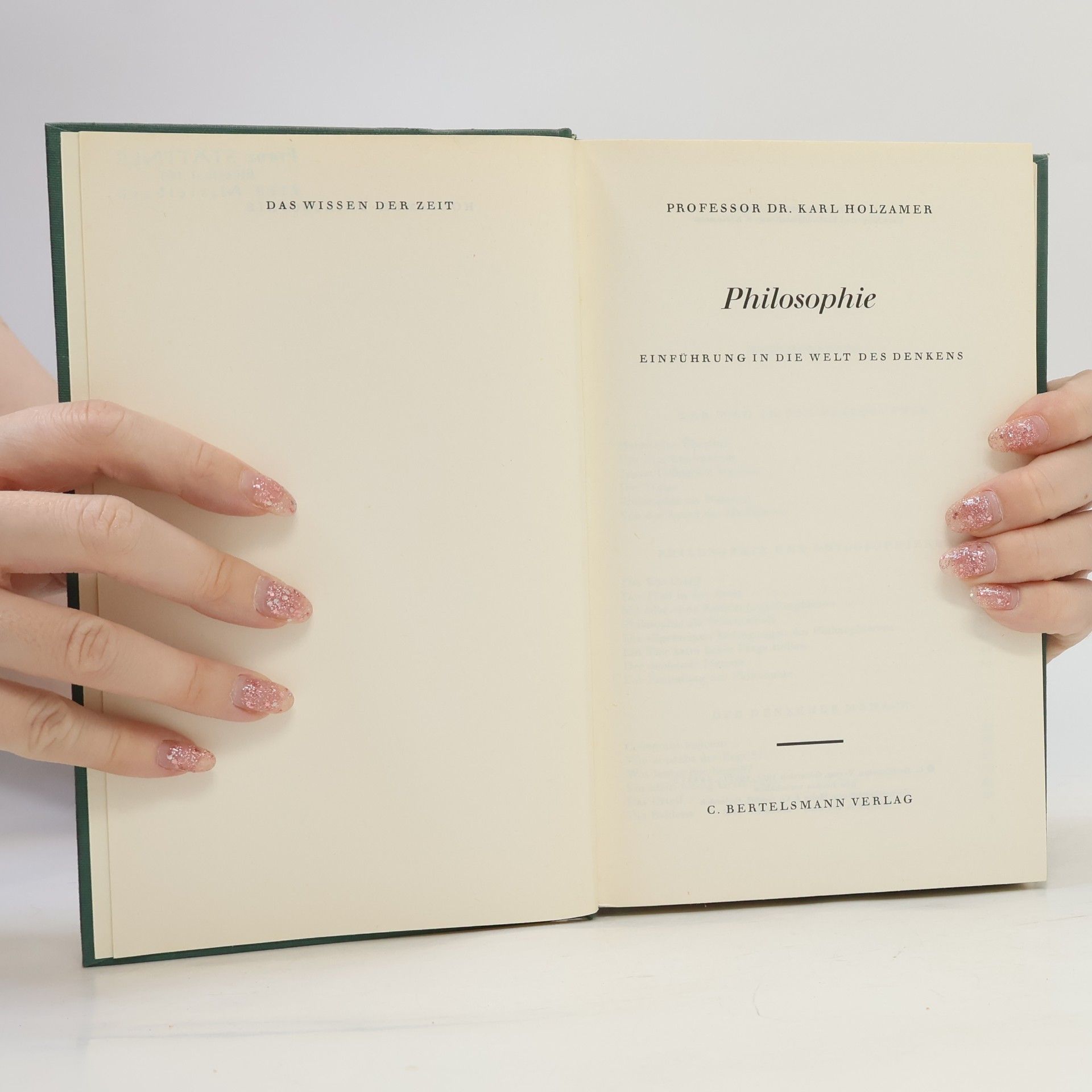 Karl Holzamer Philosophie. Einführung in die Welt des Denkens