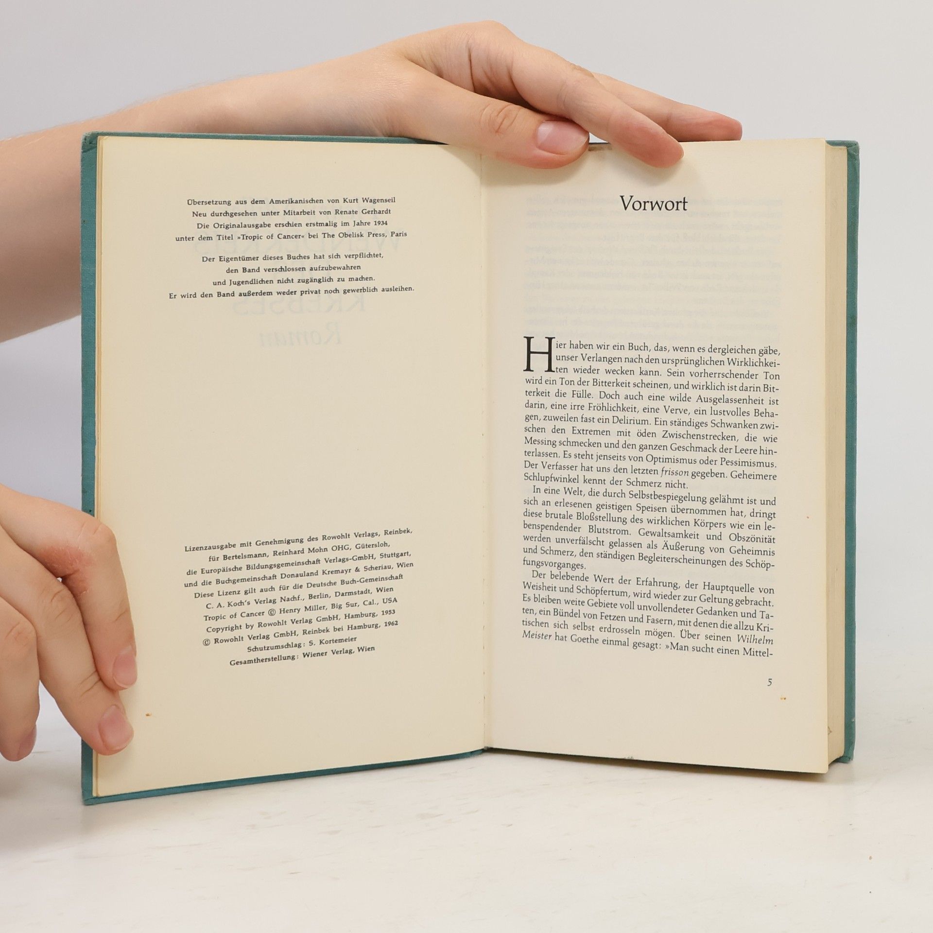 Henry Miller Wendekreis des Krebses