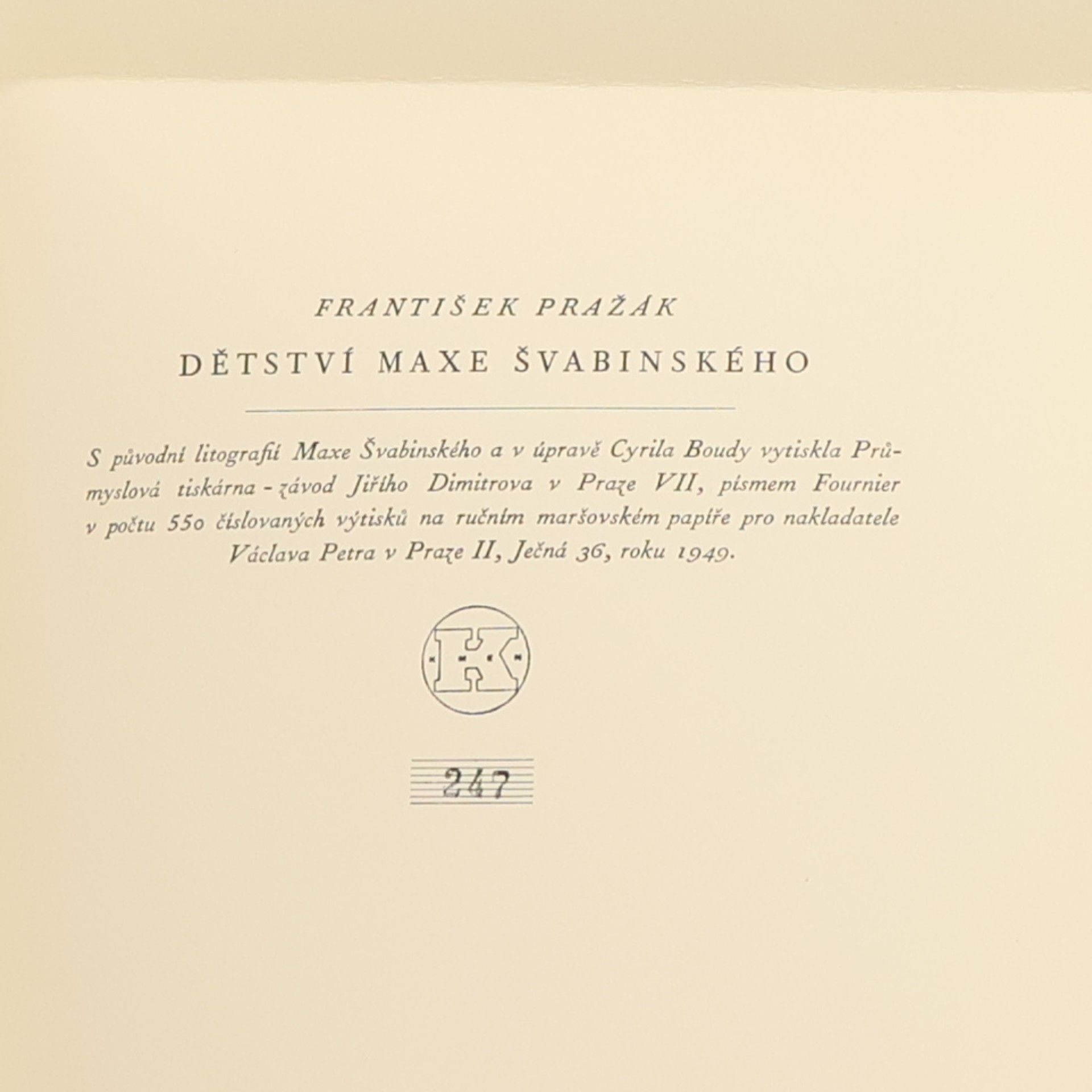 František Pražák Dětství Maxe Švabinského