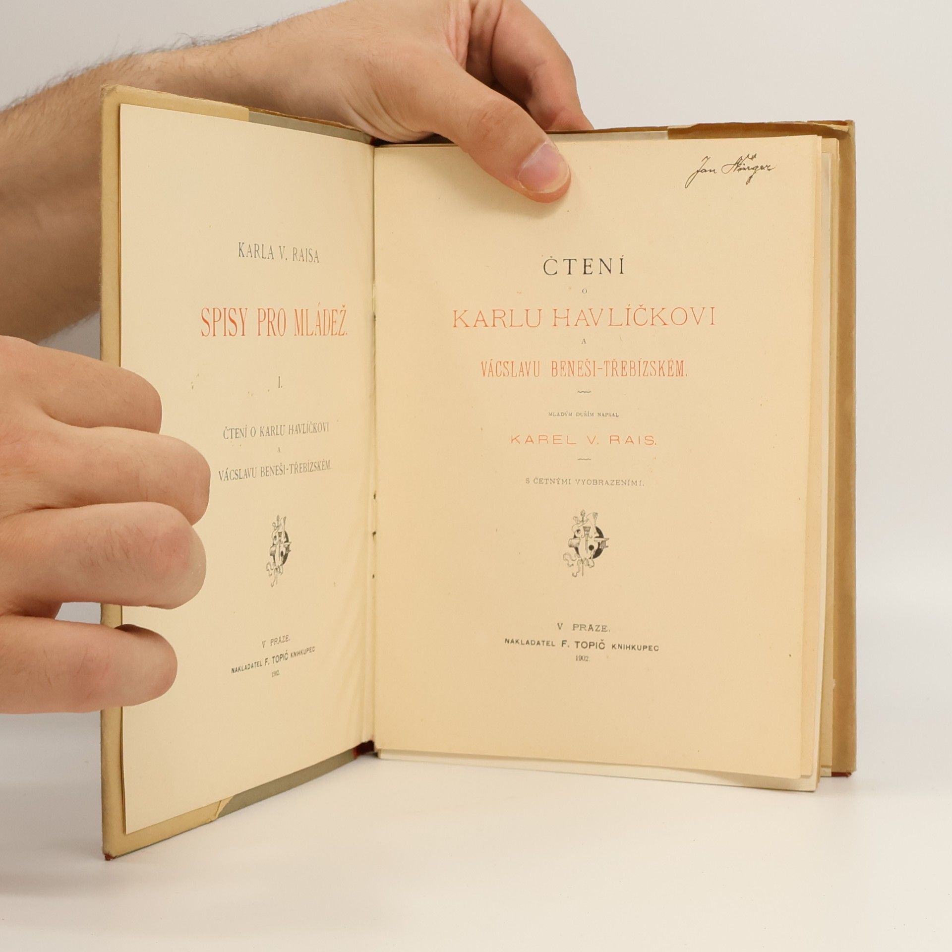 Karel Václav Rais Čtení o Karlu Havlíčkovi a Vácslavu Beneši-Třebízském