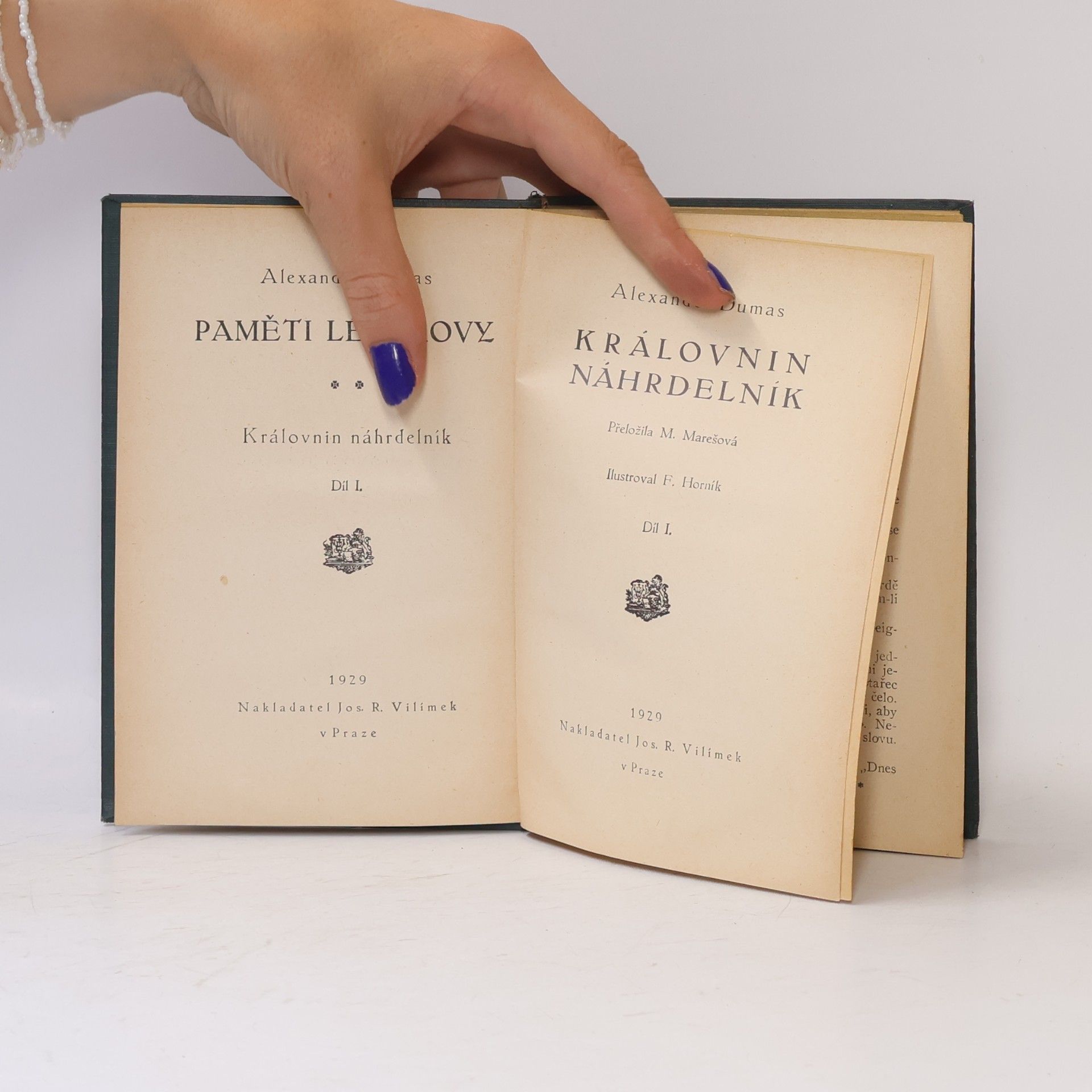 Alexandre Dumas Paměti lékařovy. Královnin náhrdelník I.