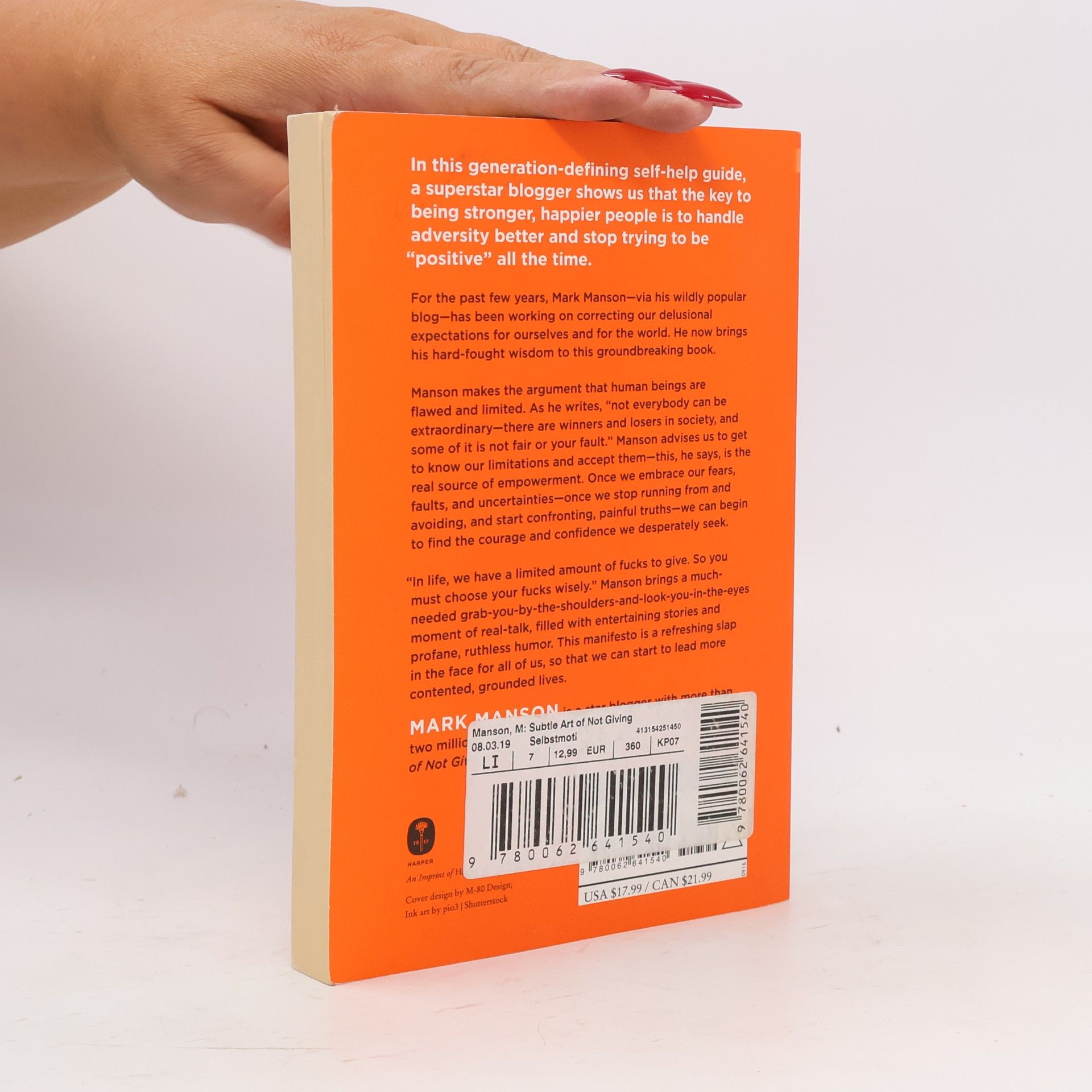 Mark Manson The Subtle Art of Not Giving a Fuck