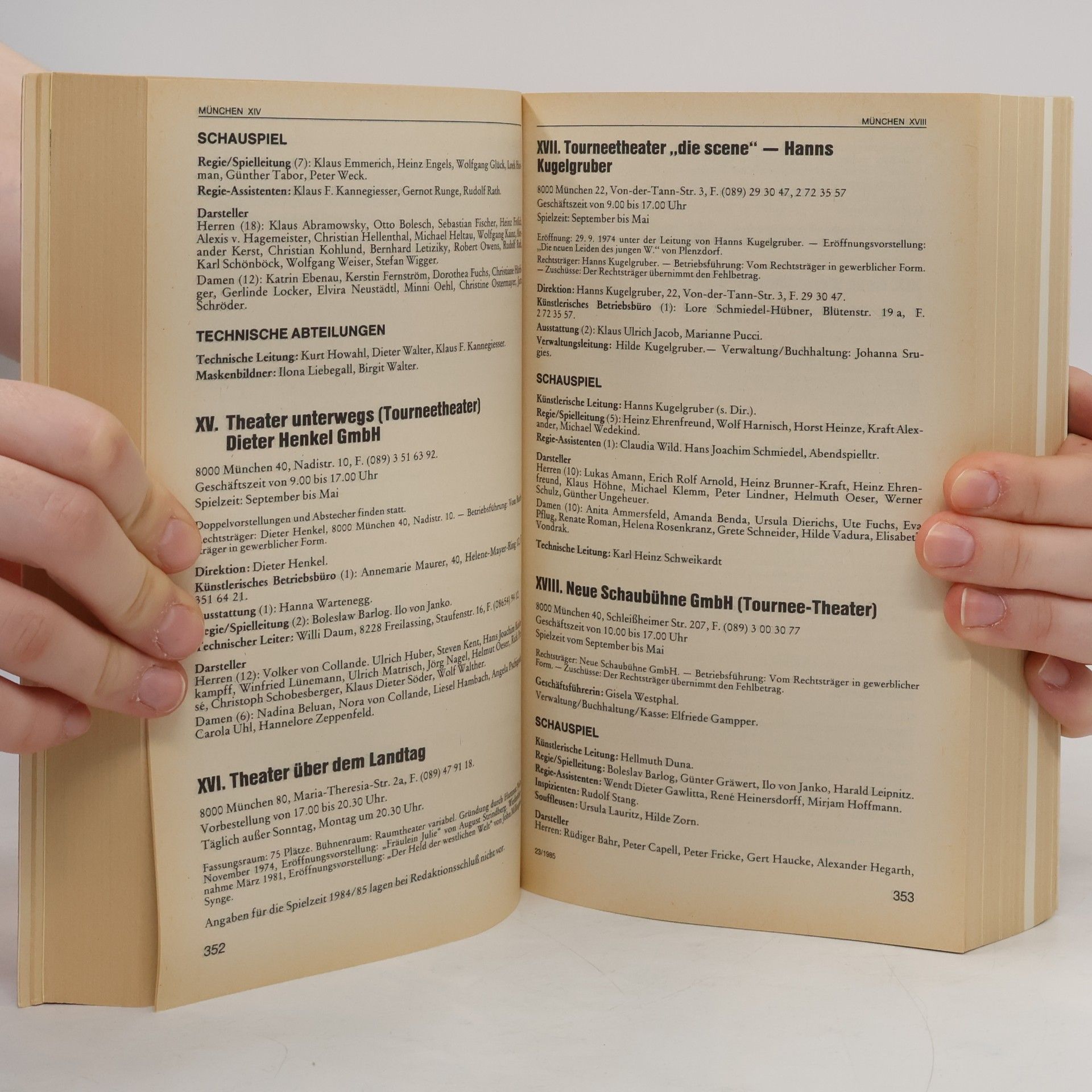 Autorenkollektiv Deutsches Bühnen Jahrbuch 1985