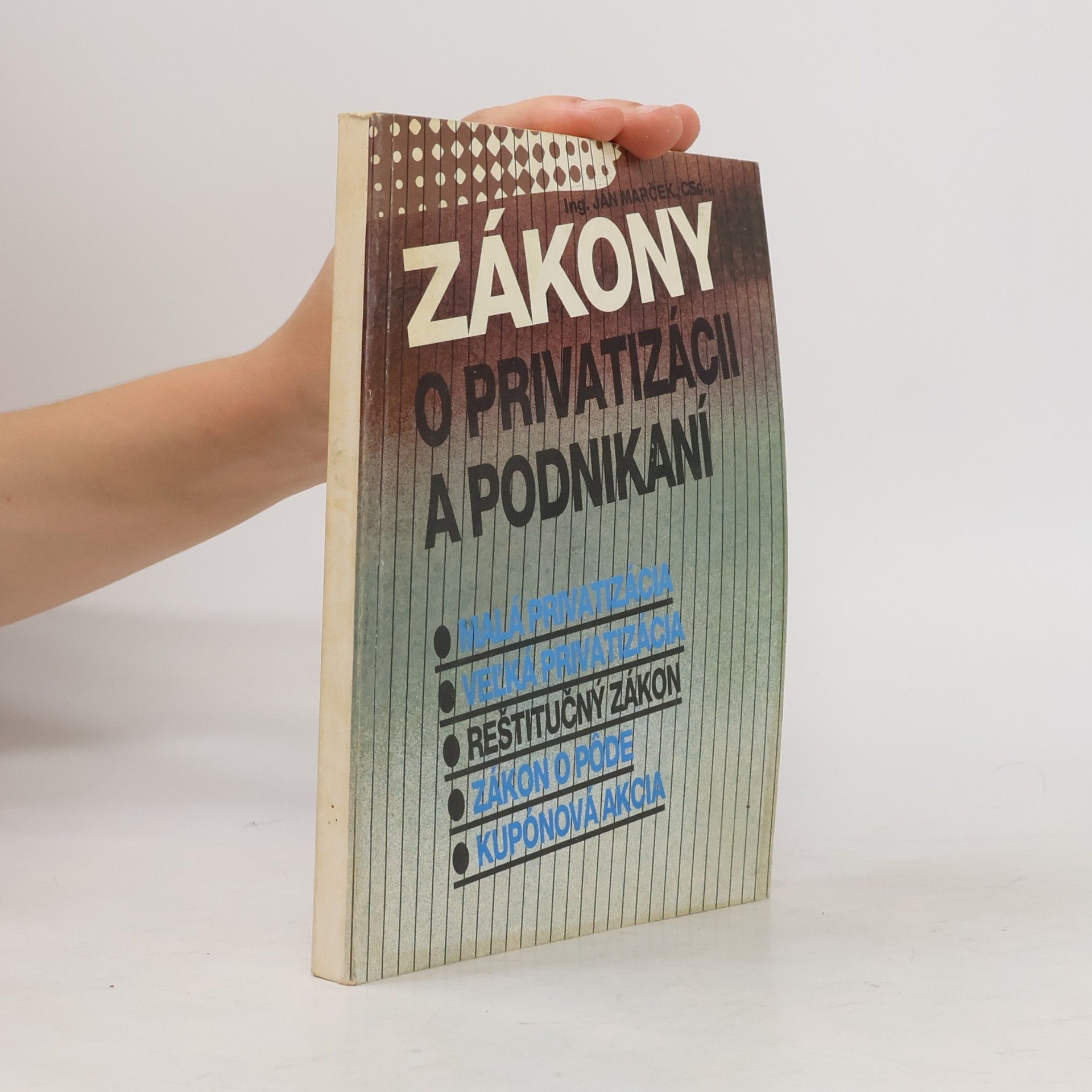 Ján Marček Zákony o privatizácii a podnikaní