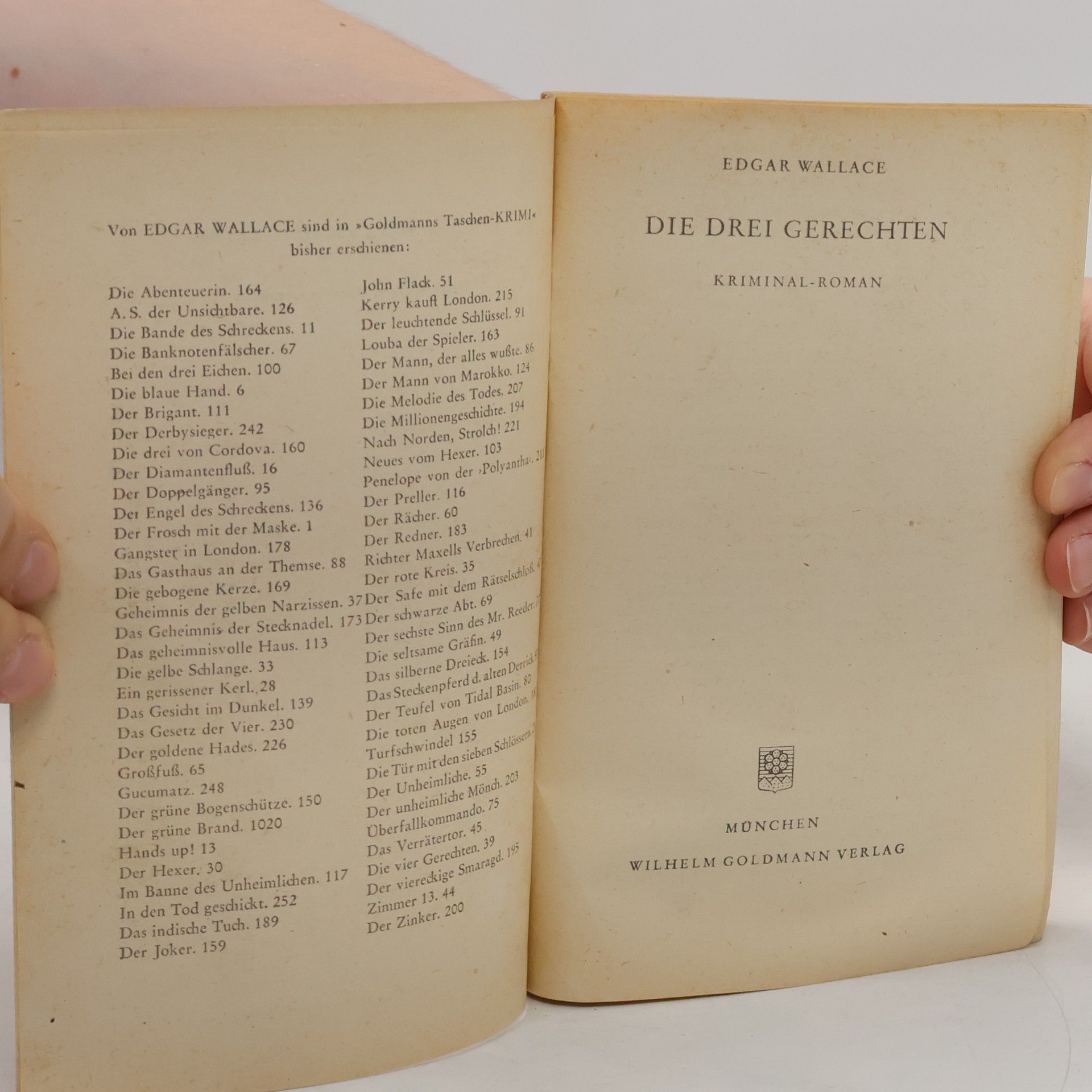 Edgar Wallace Die drei Gerechten